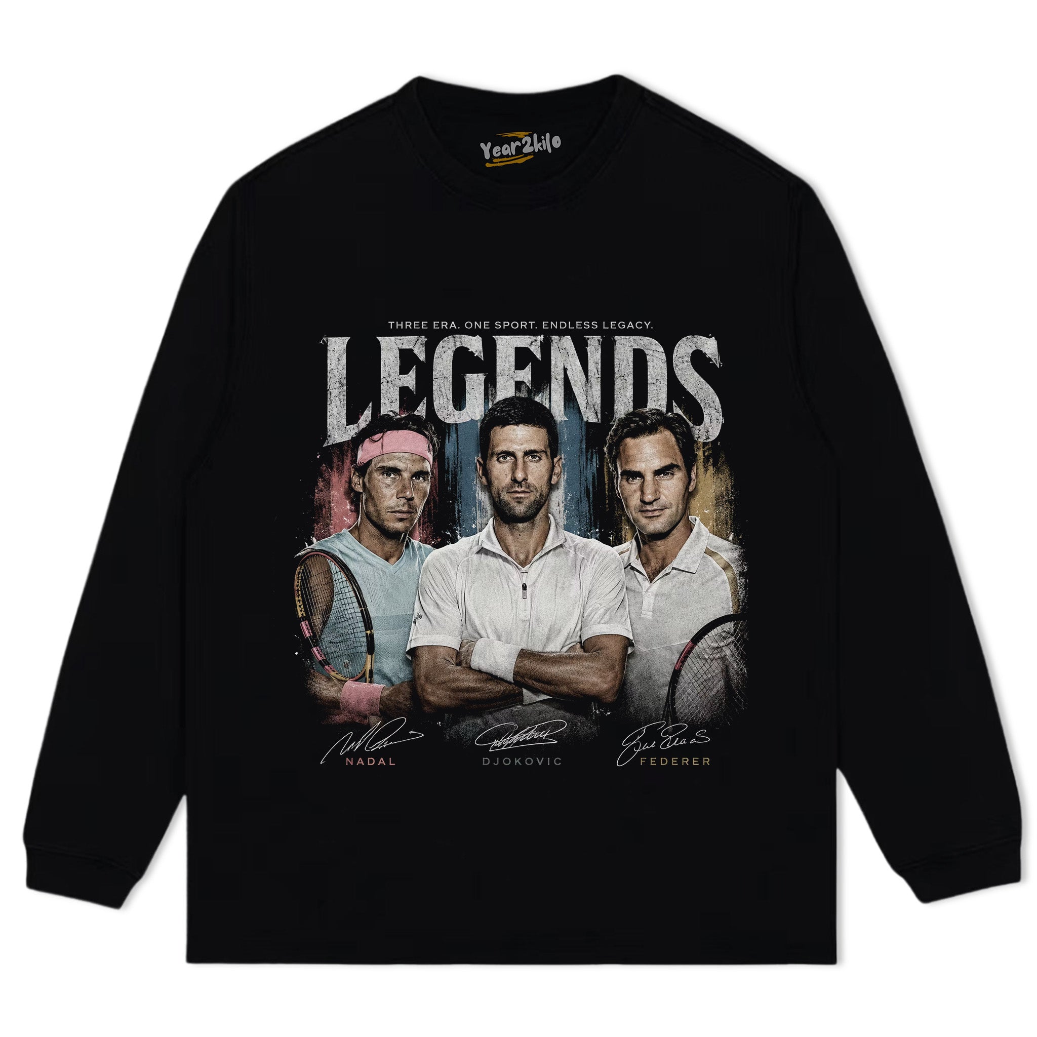 DJOKOVIC & NADAL & FEDERER LEGENDS TANK TOP & TEE & LONG SLEEVE & LAYERED LS & HOODIE