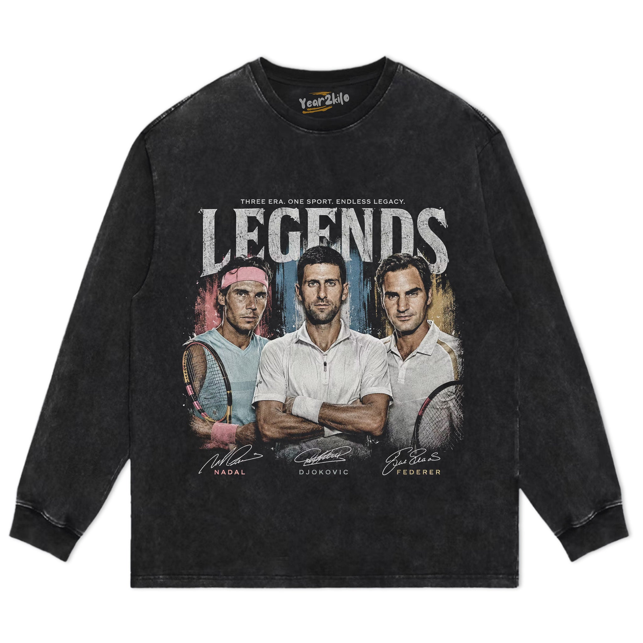 DJOKOVIC & NADAL & FEDERER LEGENDS TANK TOP & TEE & LONG SLEEVE & LAYERED LS & HOODIE
