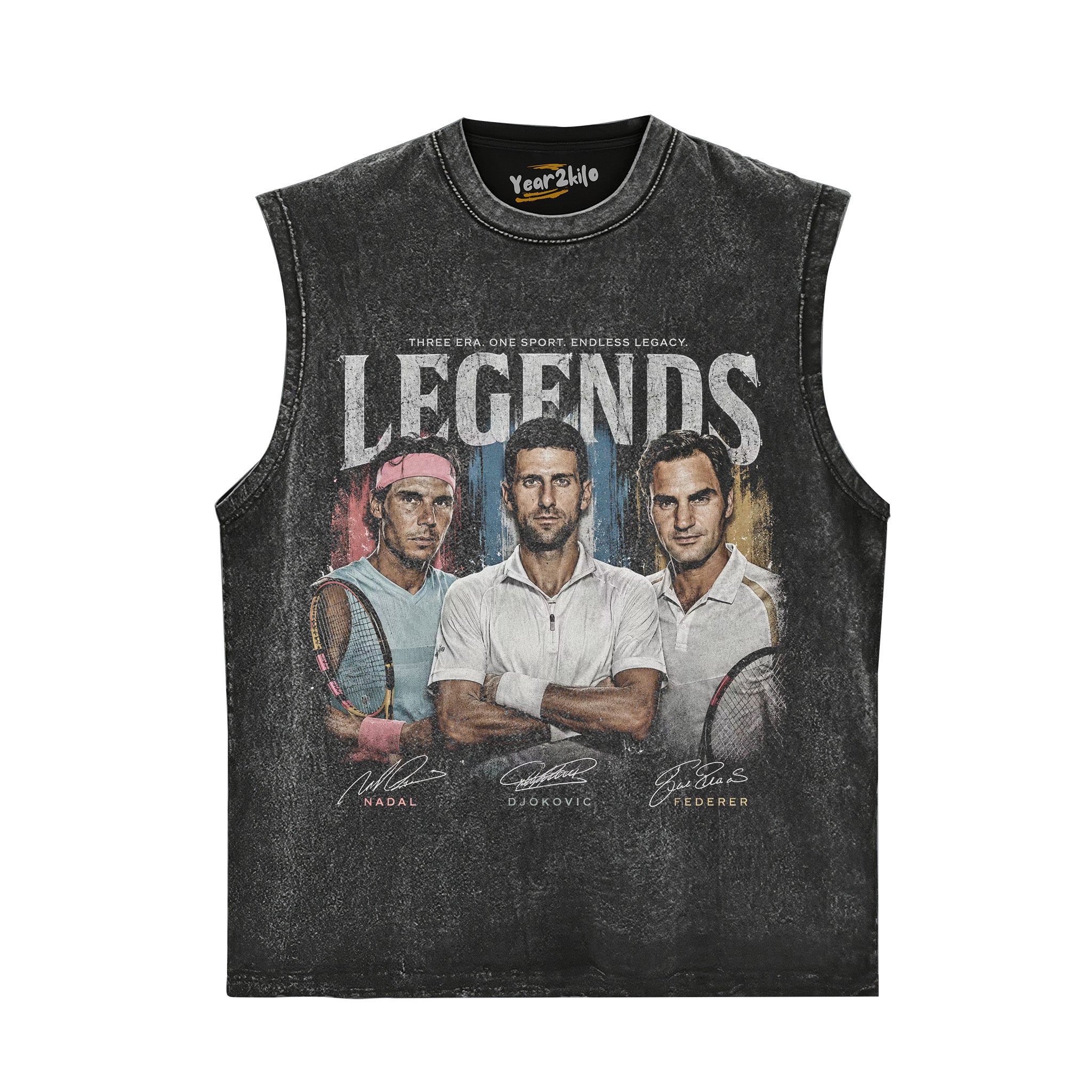 DJOKOVIC & NADAL & FEDERER LEGENDS TANK TOP & TEE & LONG SLEEVE & LAYERED LS & HOODIE