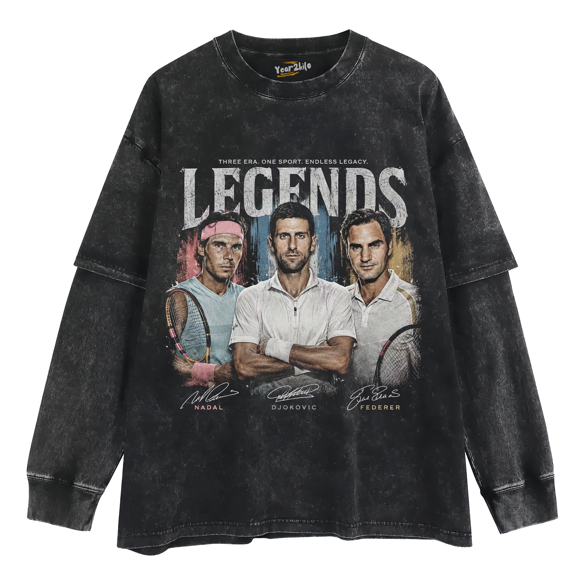 DJOKOVIC & NADAL & FEDERER LEGENDS TANK TOP & TEE & LONG SLEEVE & LAYERED LS & HOODIE