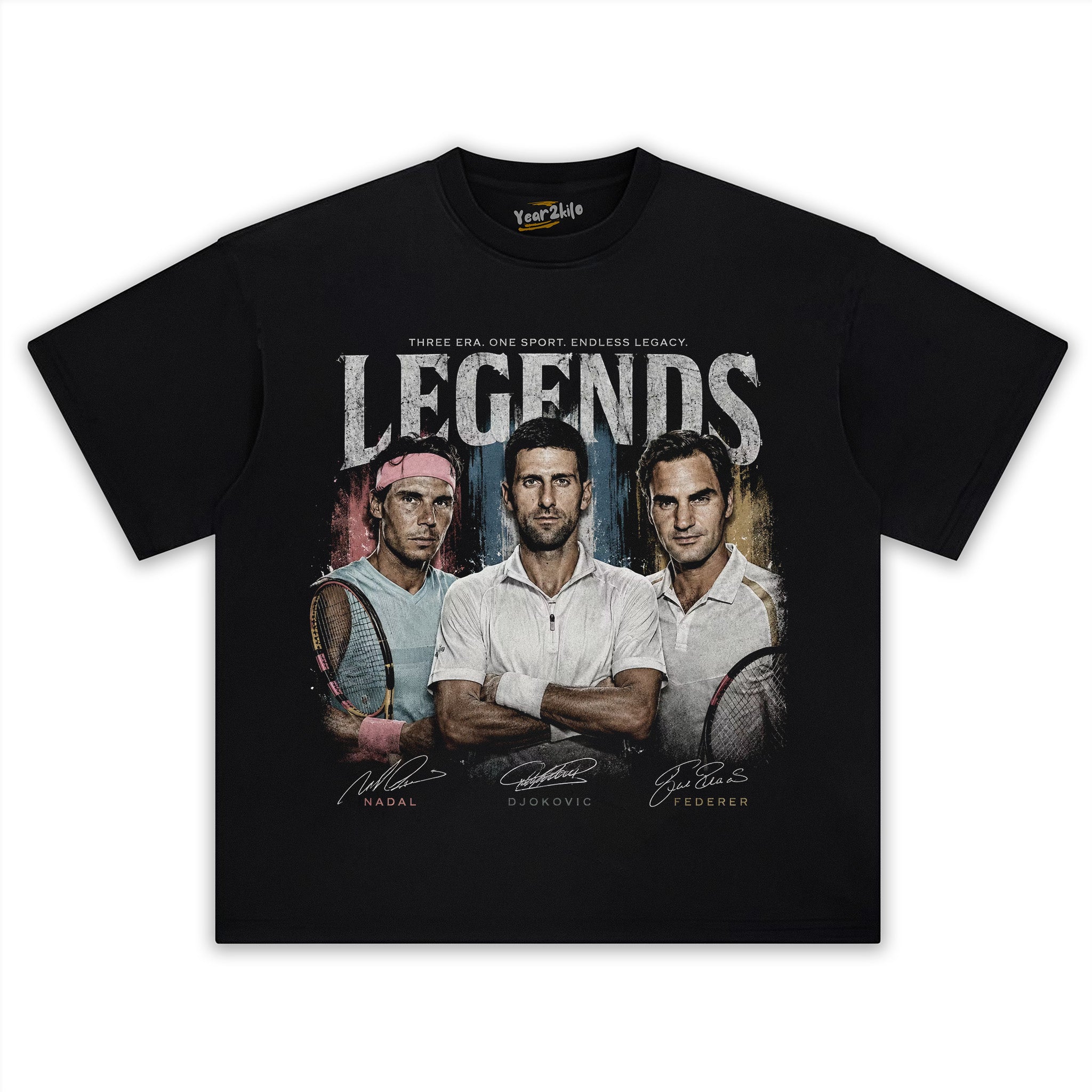 DJOKOVIC & NADAL & FEDERER LEGENDS TANK TOP & TEE & LONG SLEEVE & LAYERED LS & HOODIE