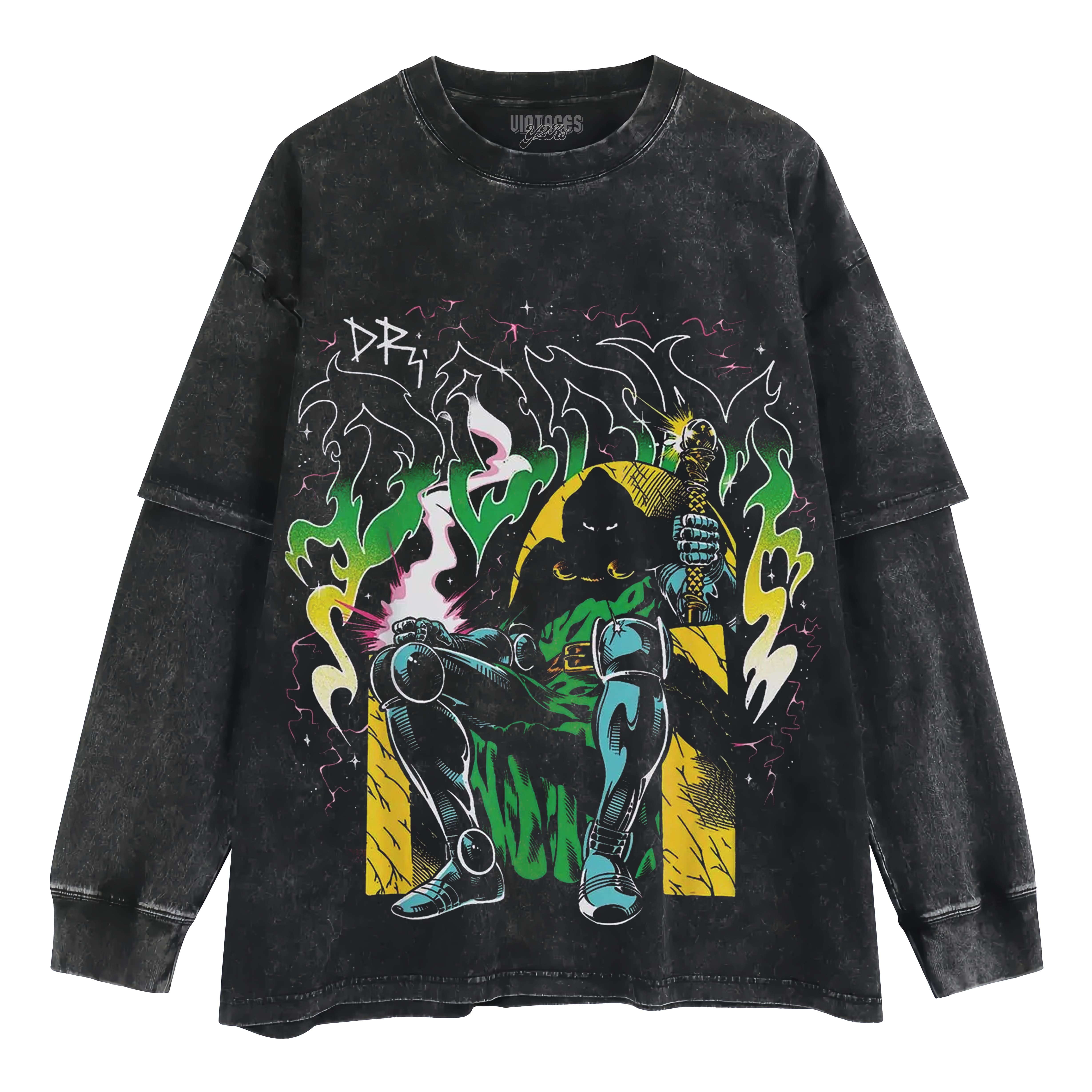 DOCTOR DOOM VINTAGE V2 LAYERED LONG SLEEVE