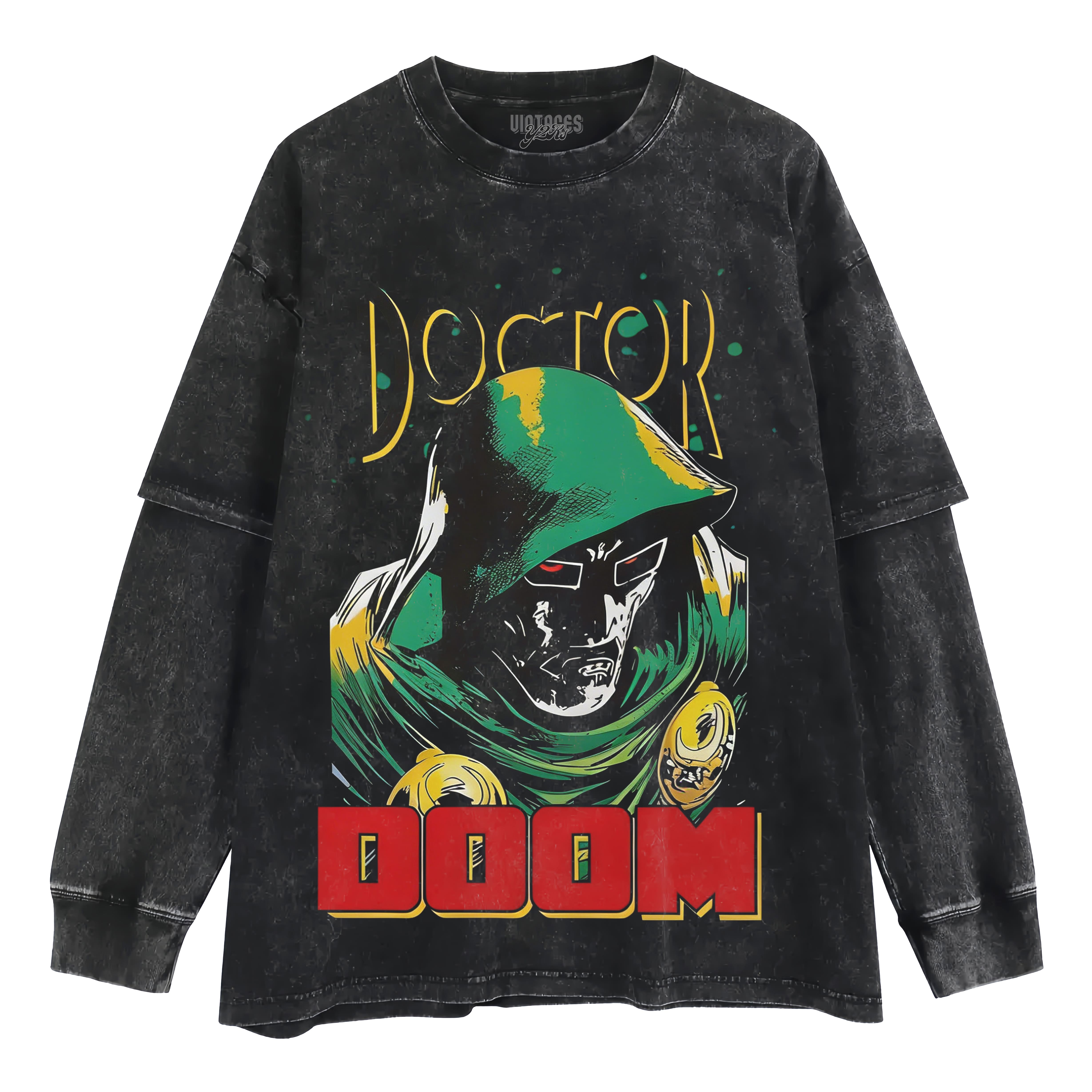 DOCTOR DOOM VINTAGE V3 LAYERED LONG SLEEVE
