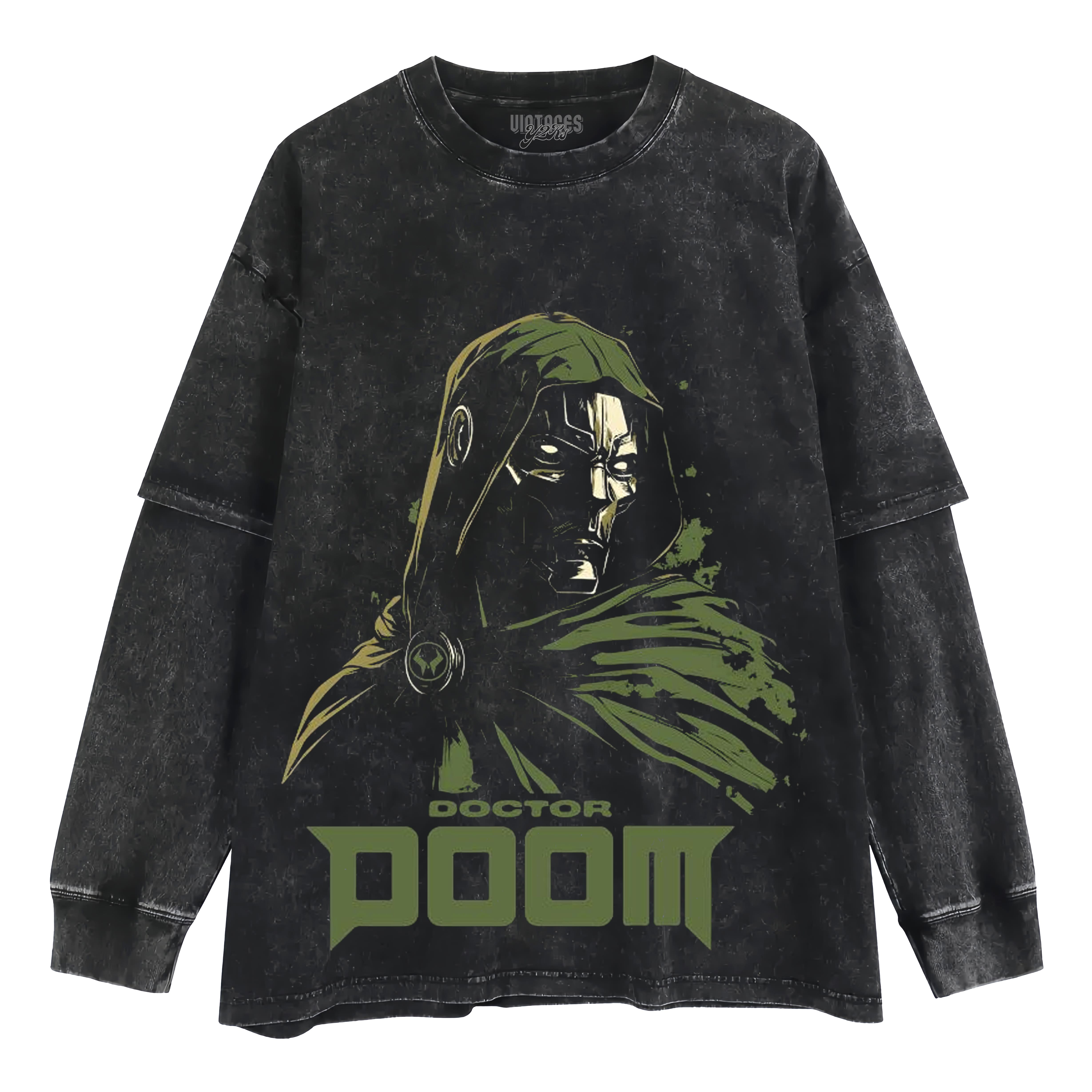 DOCTOR DOOM VINTAGE V4 LAYERED LONG SLEEVE