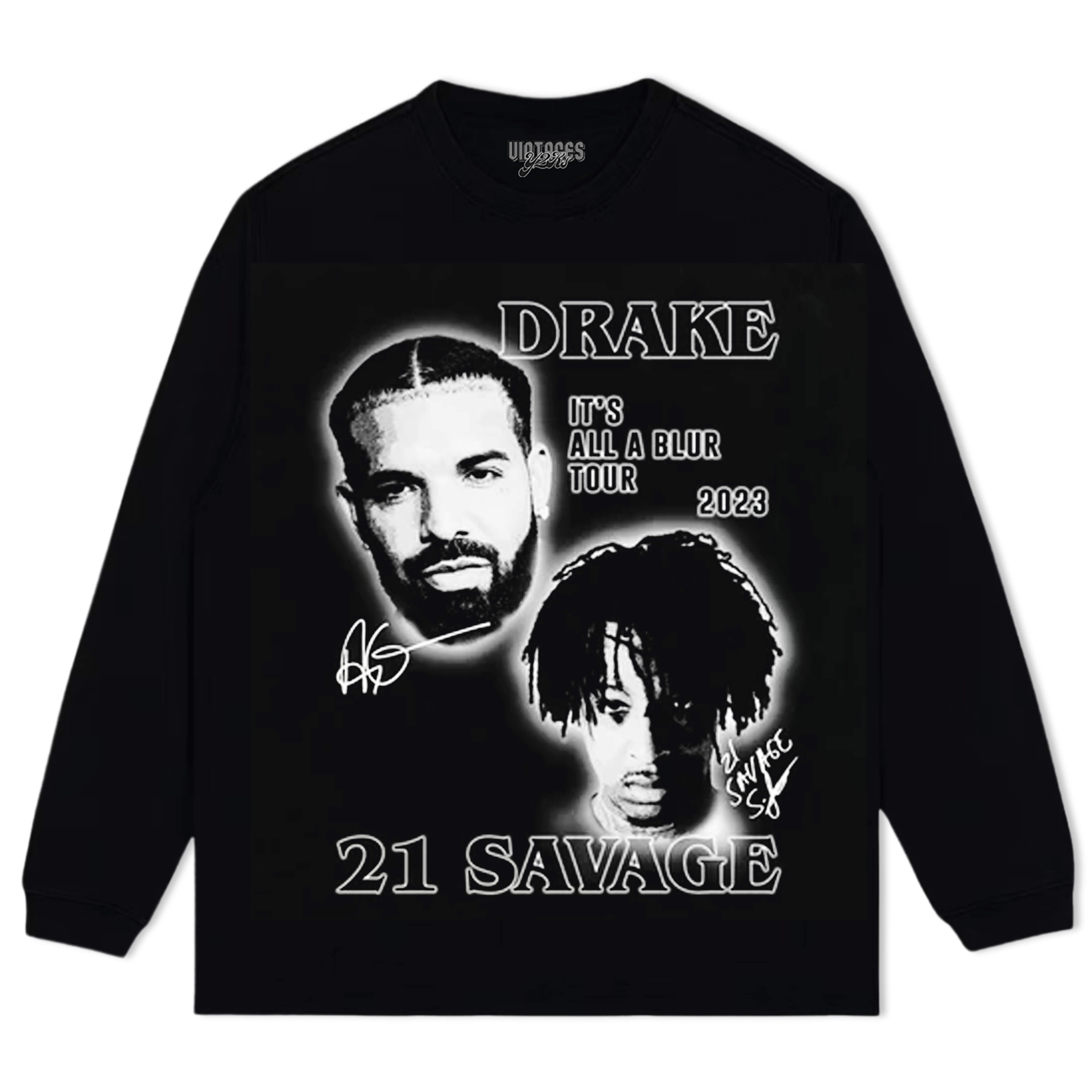 DRAKE & 21 SAVAGE TRIBUTE VINTAGE TEE & LS & HOODIE