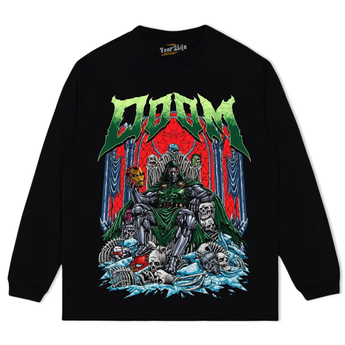 DR DOOM 2026 V2 VINTAGE TANK TOP & TEE & LONG SLEEVE & LAYERED LS & HOODIE