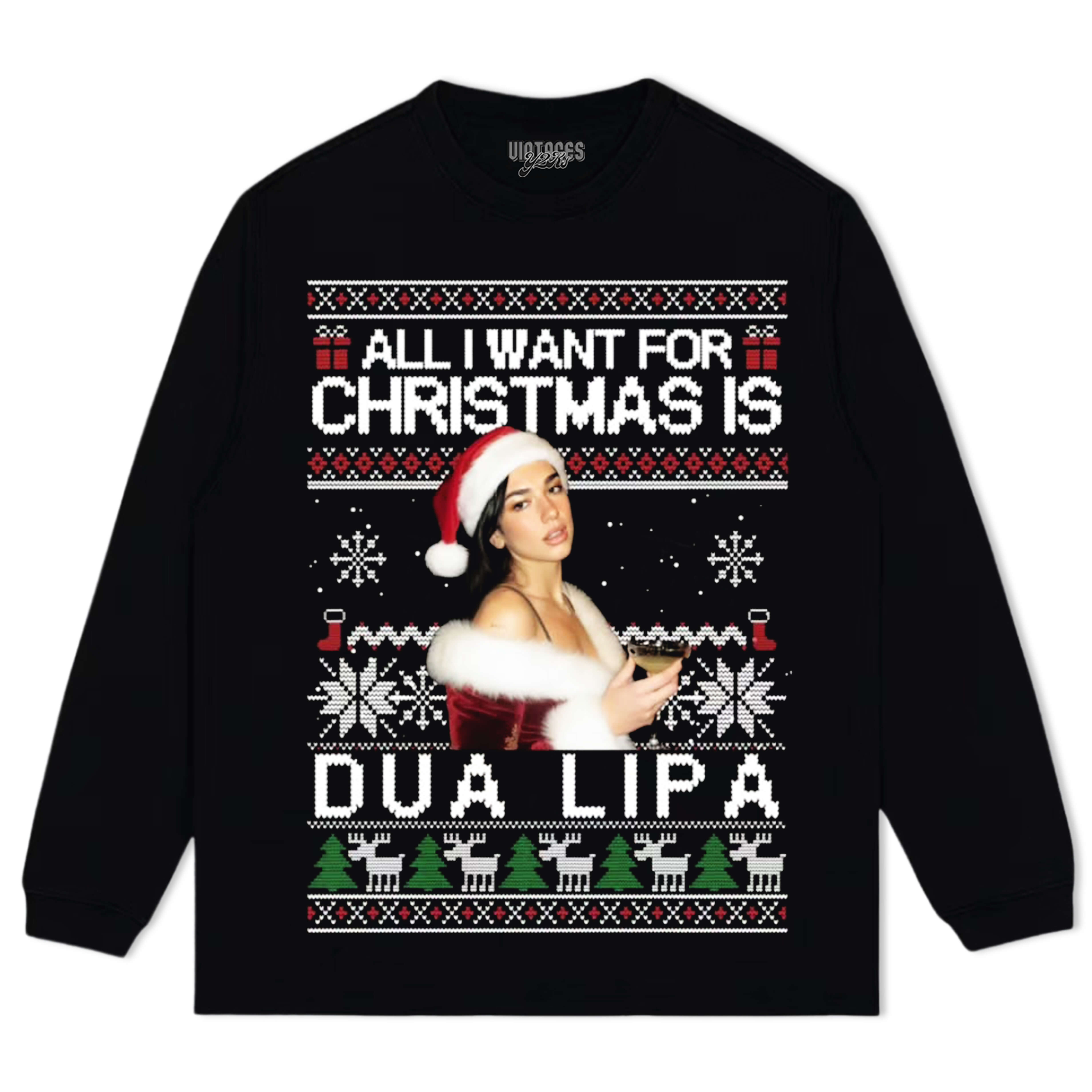 DUA LIPA CHRISTMAS STYLES TEE & LS & HOODIE