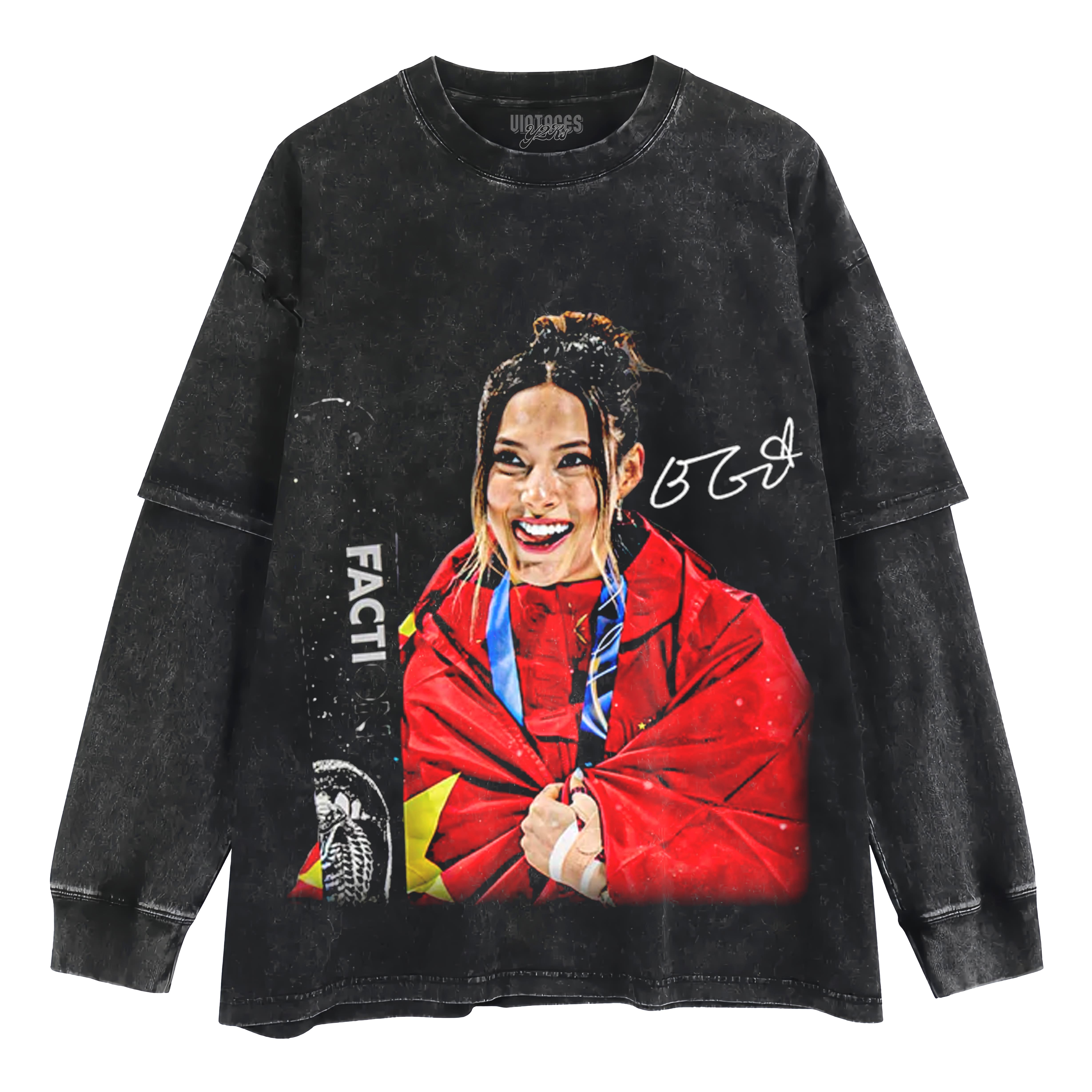 EILEEN GU - GOLD LAYERED LONG SLEEVE