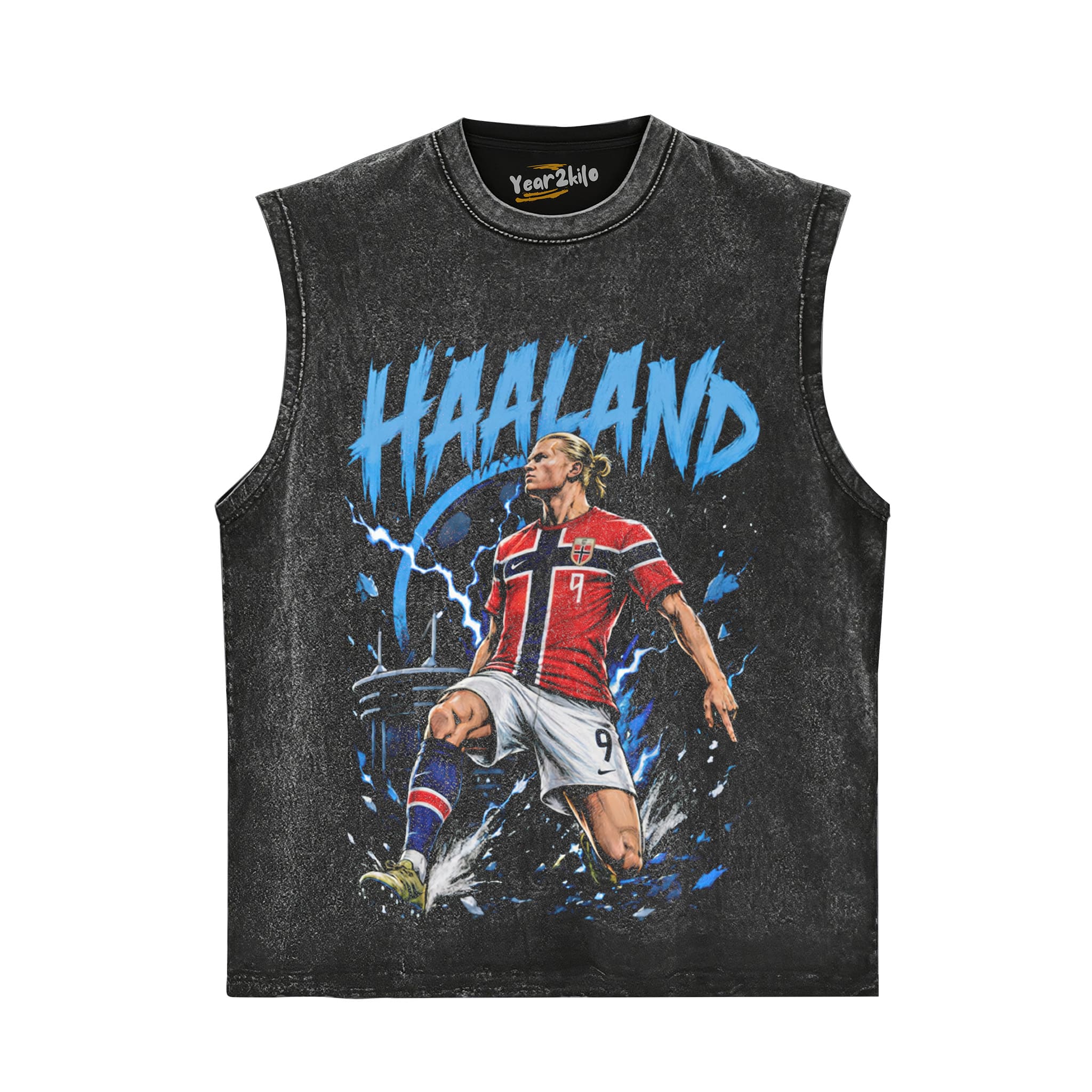 ERLING HAALAND - BORN TO SCORE TANK TOP & TEE & LONG SLEEVE & LAYERED LS & HOODIE
