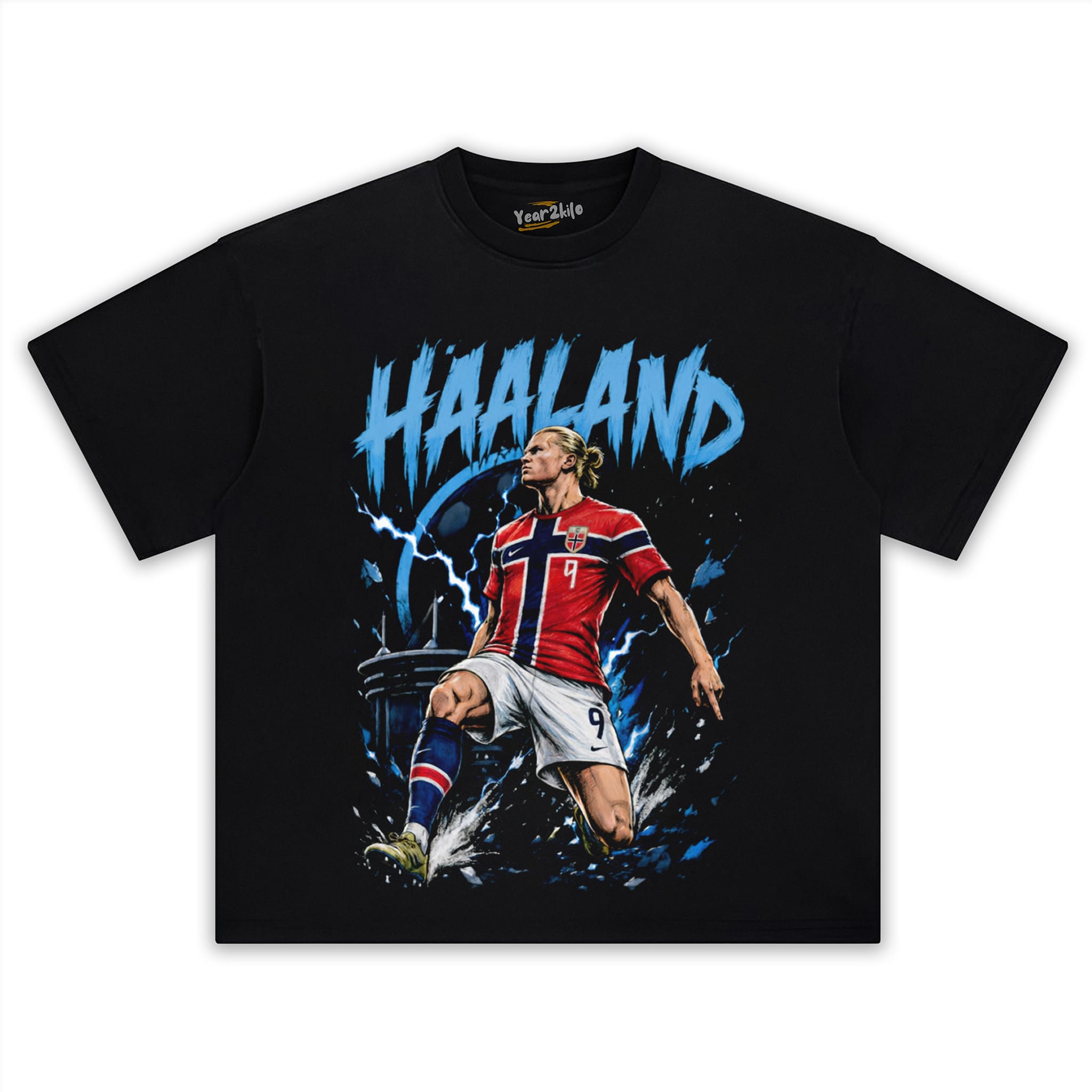 ERLING HAALAND - BORN TO SCORE TANK TOP & TEE & LONG SLEEVE & LAYERED LS & HOODIE