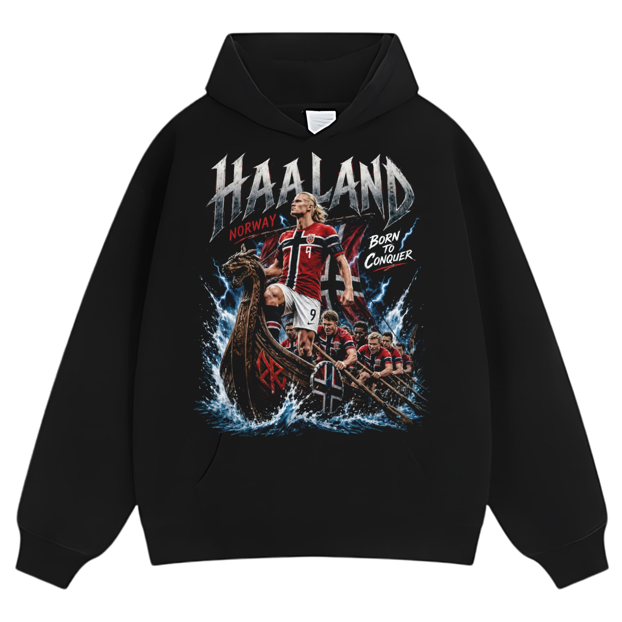 ERLING HAALAND  - NORWAY VIKING BORN TO CONQUER TANK TOP & TEE & LONG SLEEVE & LAYERED LS & HOODIE