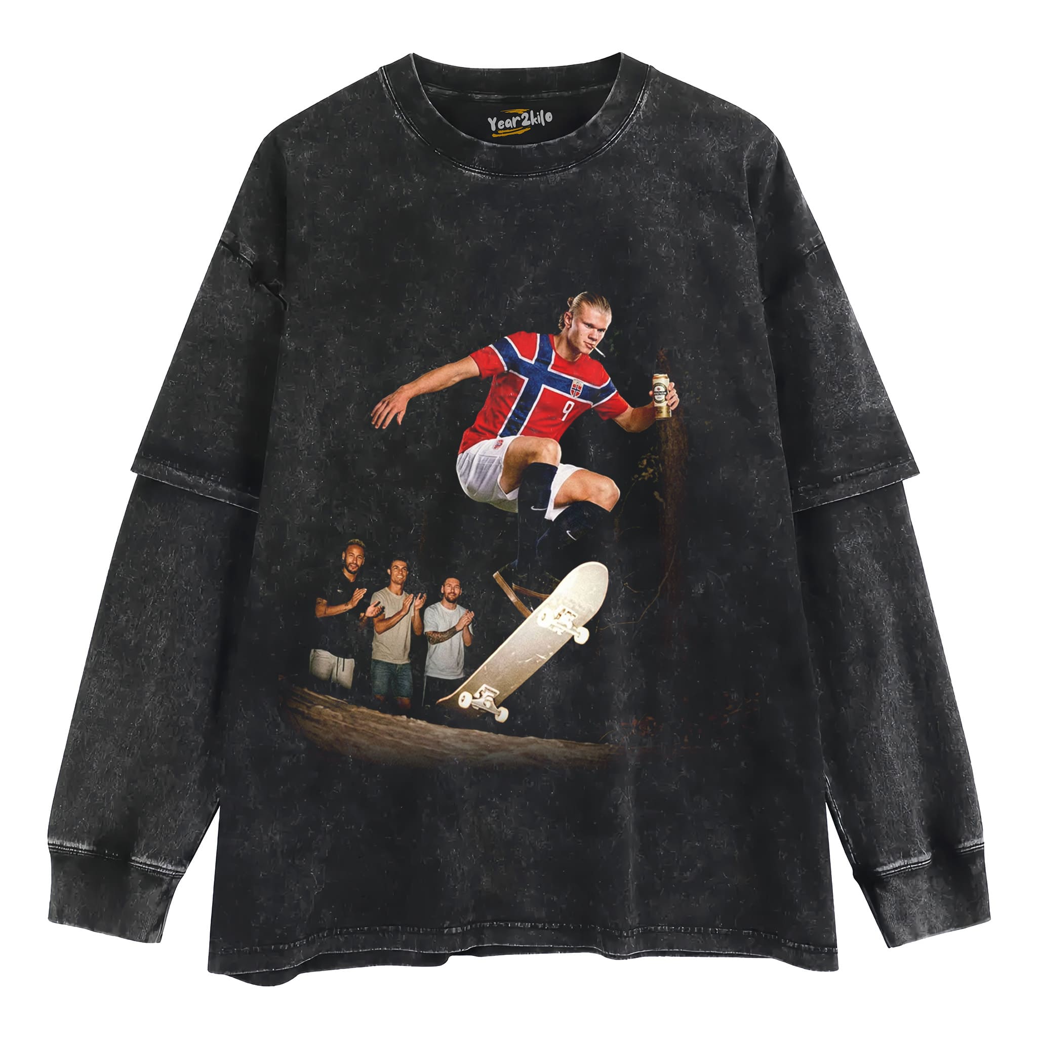 ERLING HAALAND NORWAY FUNNY VINTAGE TANK TOP & TEE & LONG SLEEVE & LAYERED LS & HOODIE