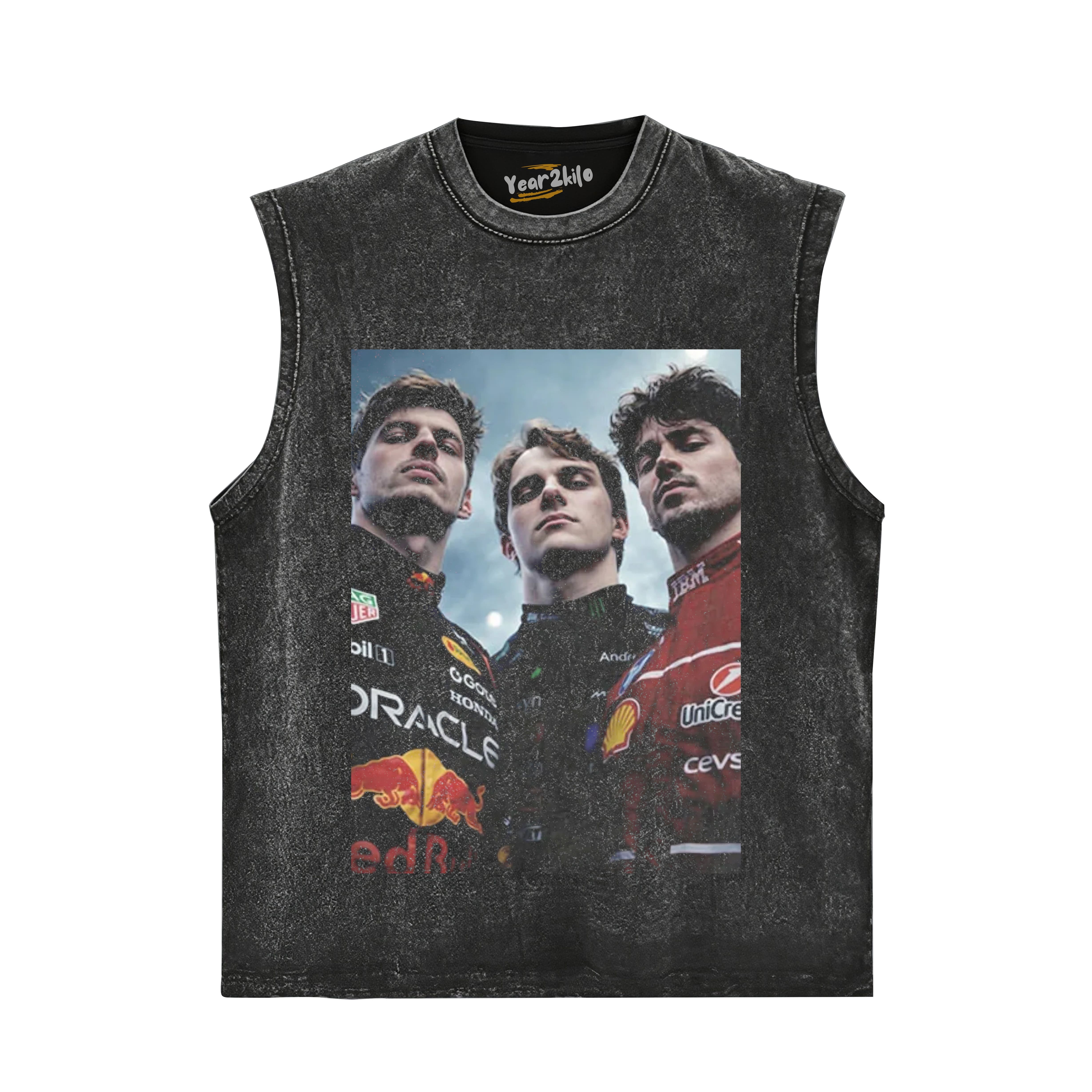 F1 THREE KINGS TOGETHER CHARLES LECLERC TANK TOP & TEE & LONG SLEEVE & LAYERED LS & HOODIE
