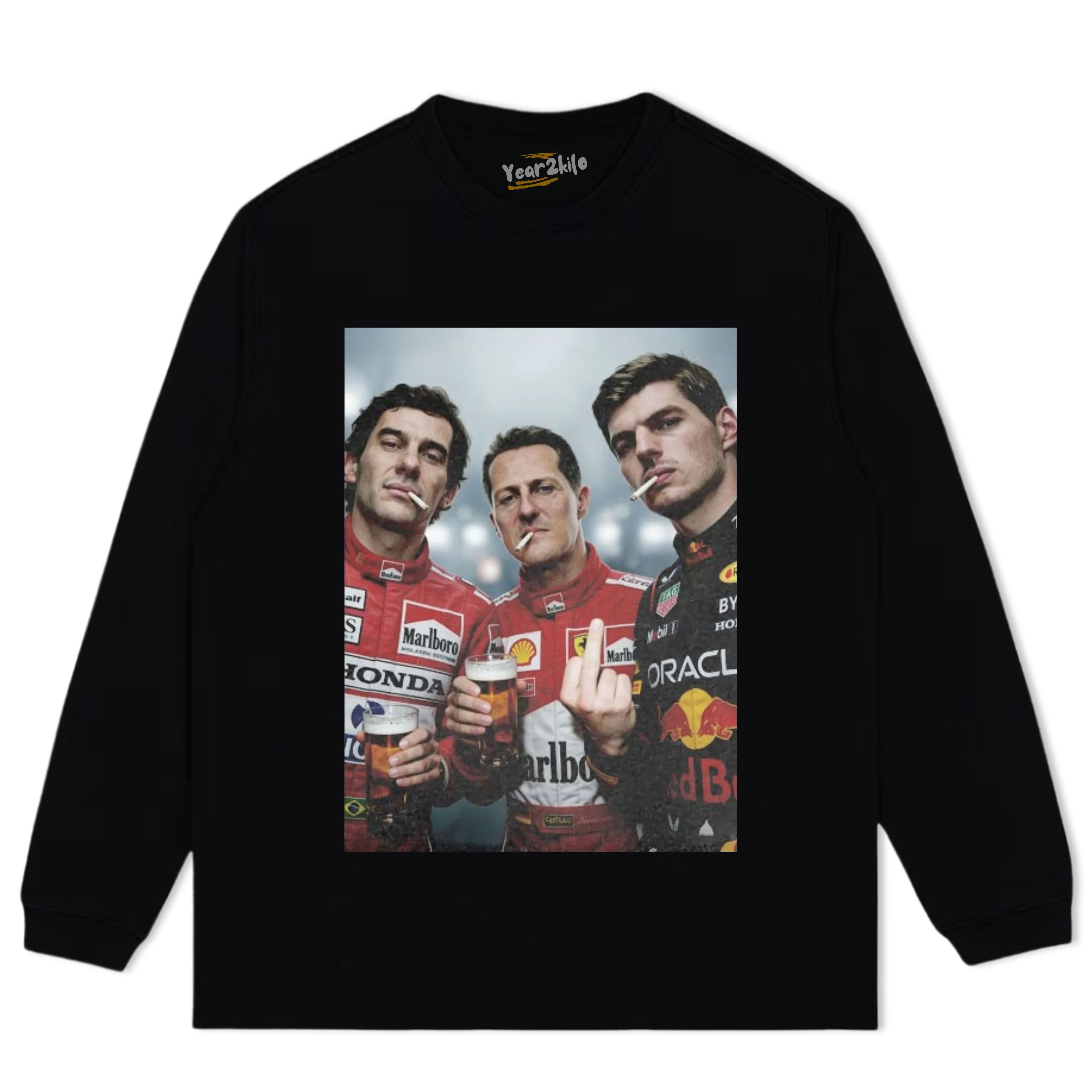 F1 THREE KINGS TOGETHER SENNA V2 TANK TOP & TEE & LONG SLEEVE & LAYERED LS & HOODIE