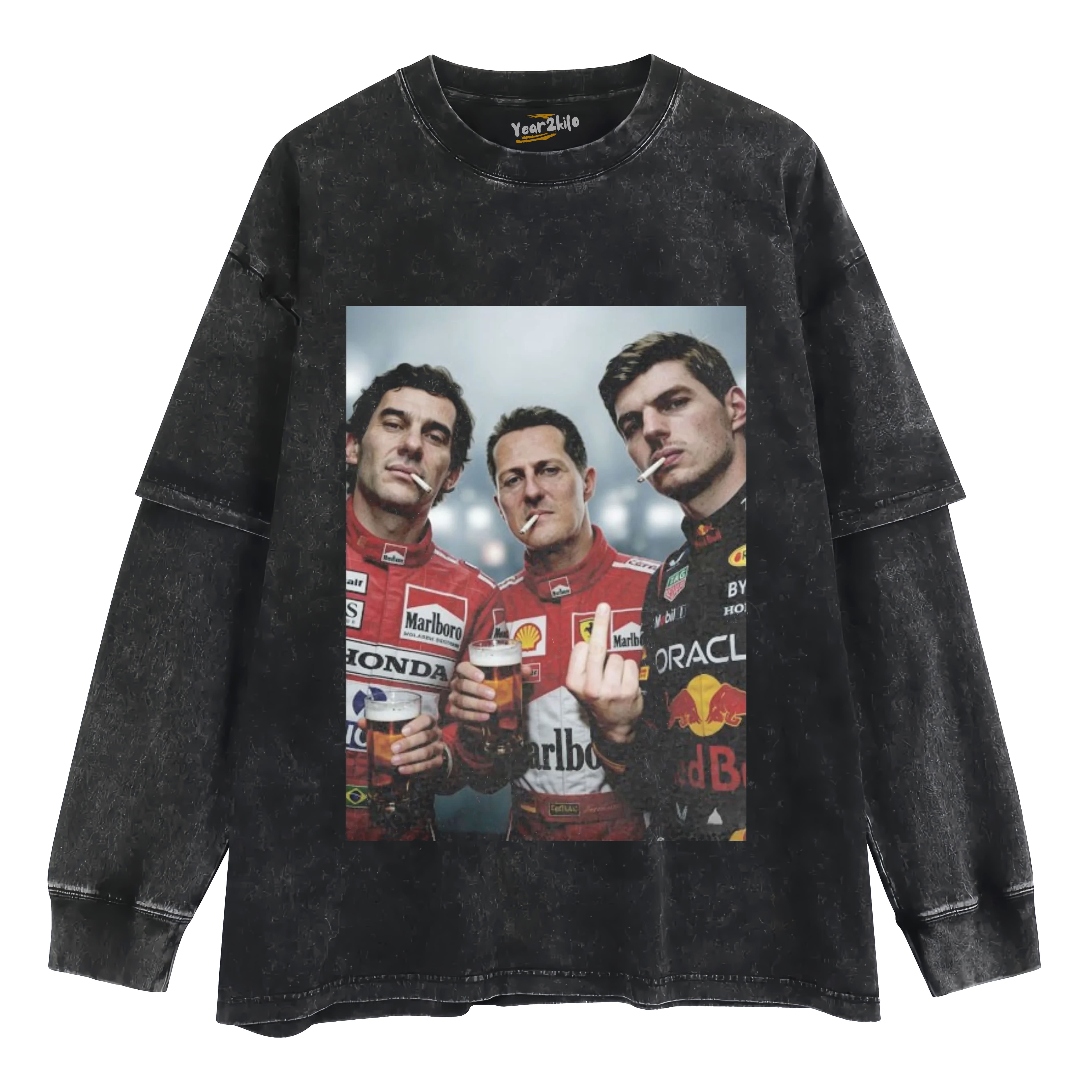 F1 THREE KINGS TOGETHER SENNA V2 TANK TOP & TEE & LONG SLEEVE & LAYERED LS & HOODIE