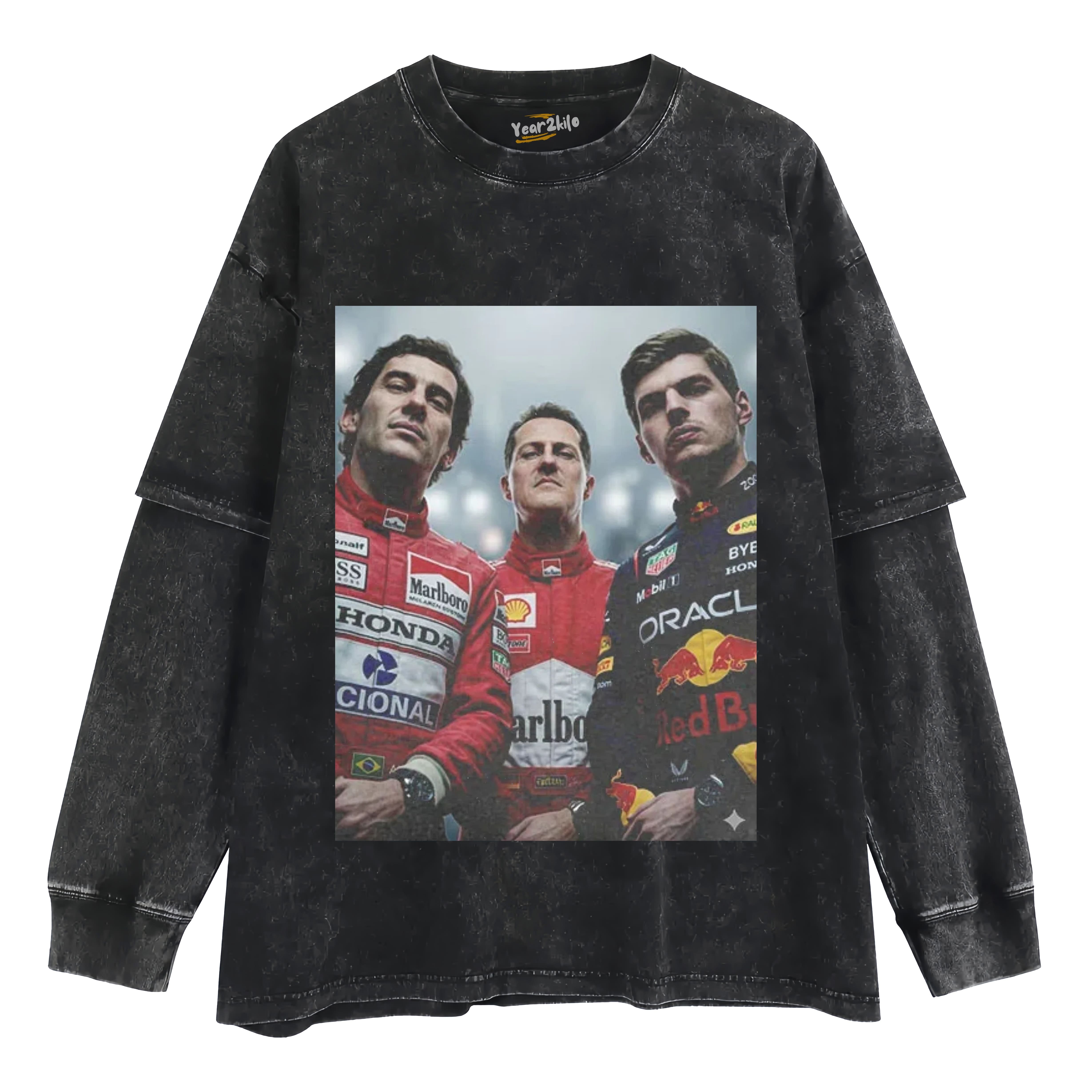F1 THREE KINGS TOGETHER SENNA V3 TANK TOP & TEE & LONG SLEEVE & LAYERED LS & HOODIE