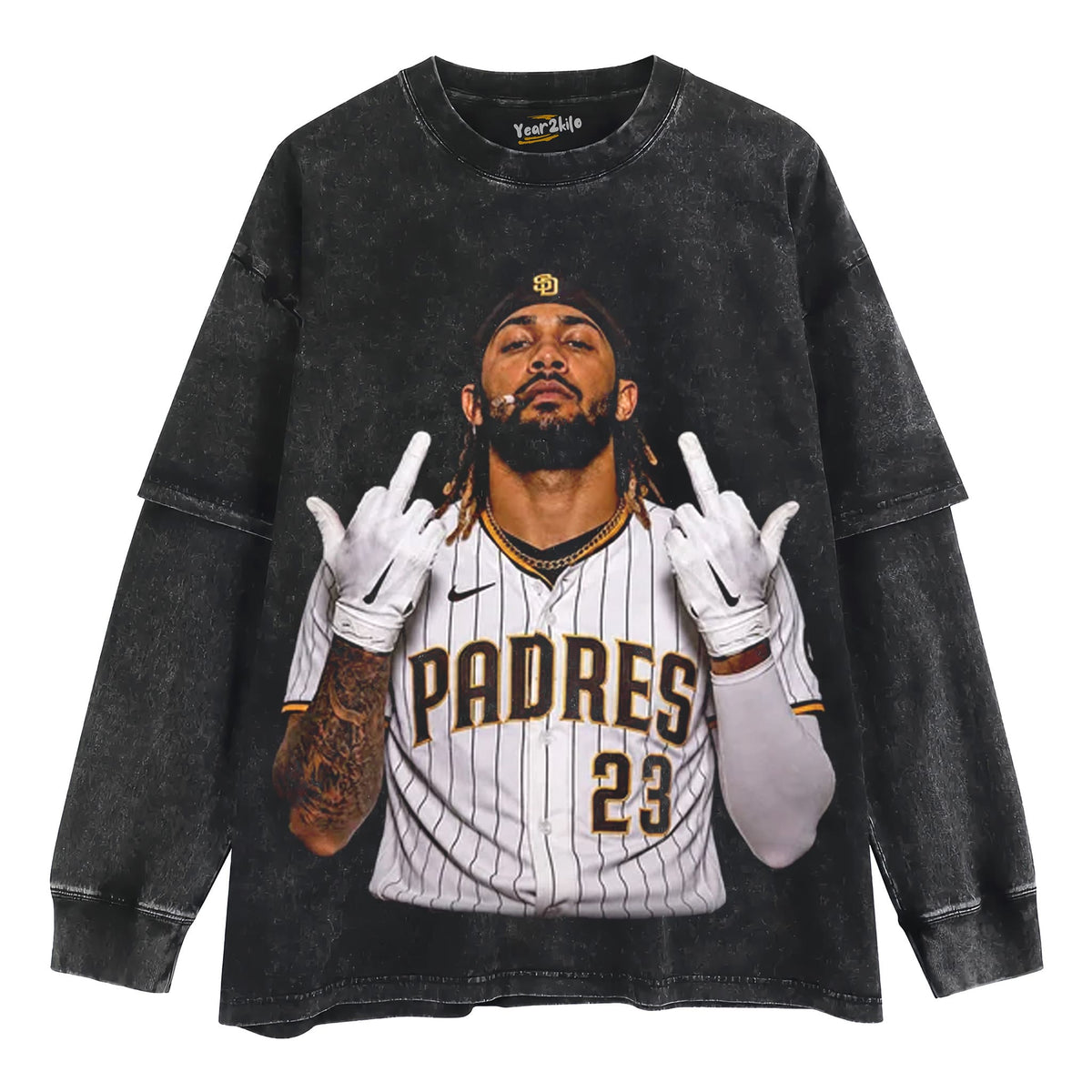 FERNANDO TATIS JR. MIDDLE FINGER V2 TANK TOP & TEE & LONG SLEEVE & LAYERED LS & HOODIE
