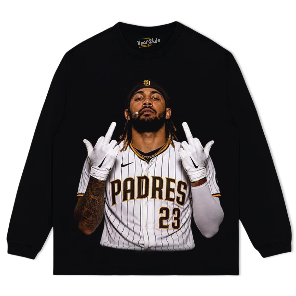FERNANDO TATIS JR. MIDDLE FINGER V2 TANK TOP & TEE & LONG SLEEVE & LAYERED LS & HOODIE