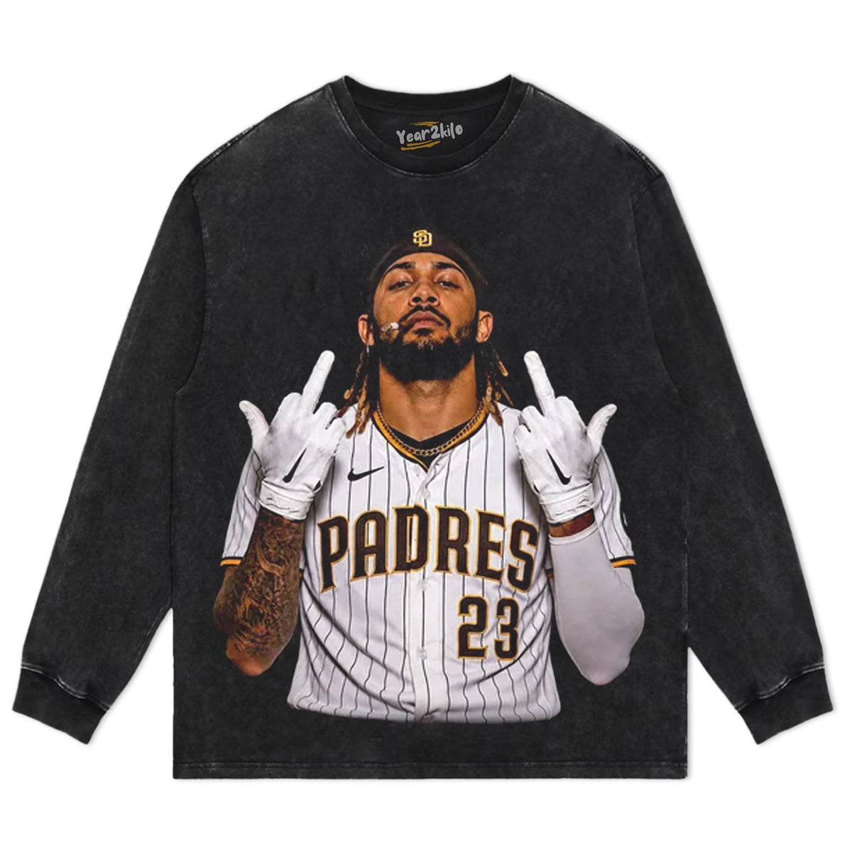FERNANDO TATIS JR. MIDDLE FINGER V2 TANK TOP & TEE & LONG SLEEVE & LAYERED LS & HOODIE
