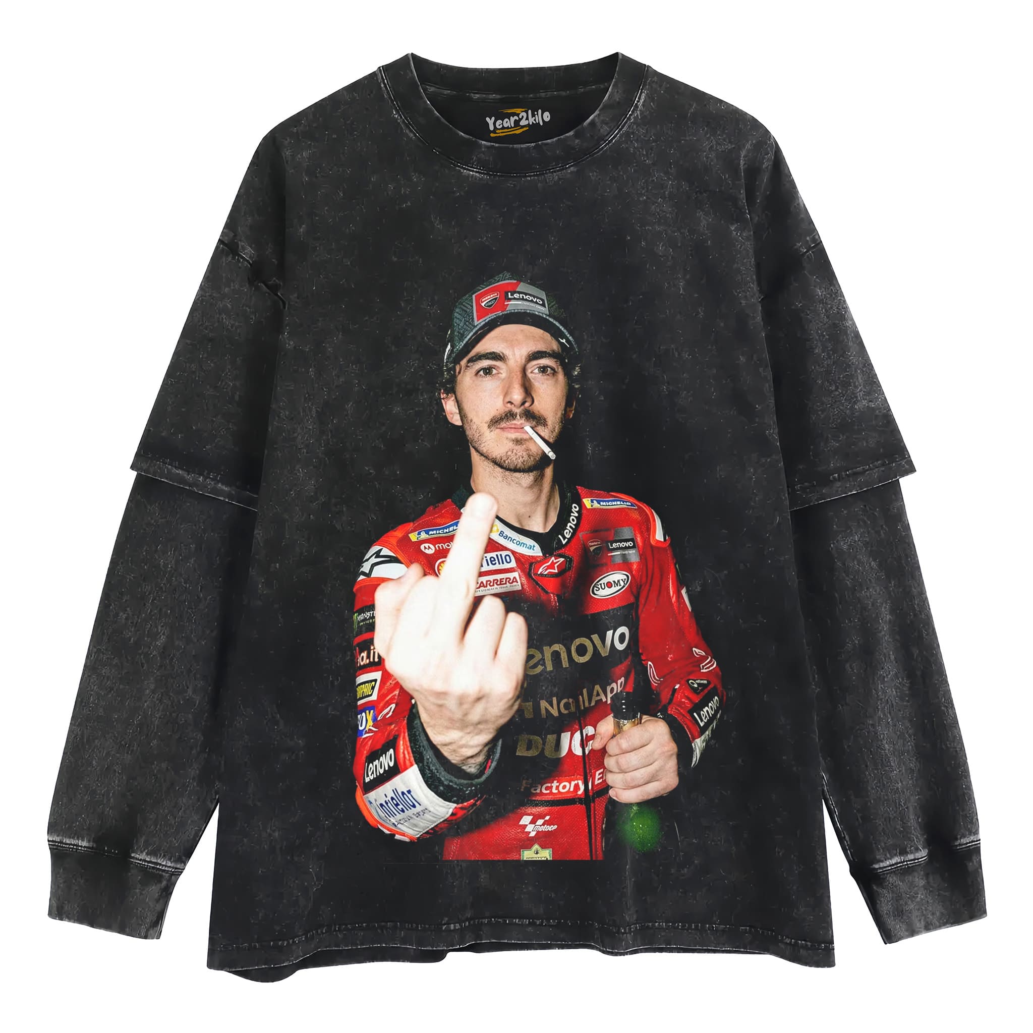 FRANCESCO PECCO BAGNAIA MOTOGP V1 TANK TOP & TEE & LONG SLEEVE & LAYERED LS & HOODIE