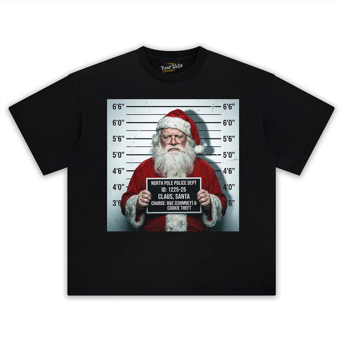FUNNY CHRISTMAS ARRESTED SANTA TANK TOP & TEE & LONG SLEEVE & LAYERED LS & HOODIE