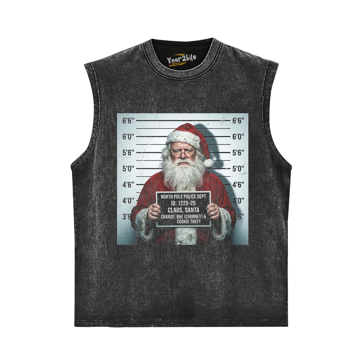 FUNNY CHRISTMAS ARRESTED SANTA TANK TOP & TEE & LONG SLEEVE & LAYERED LS & HOODIE