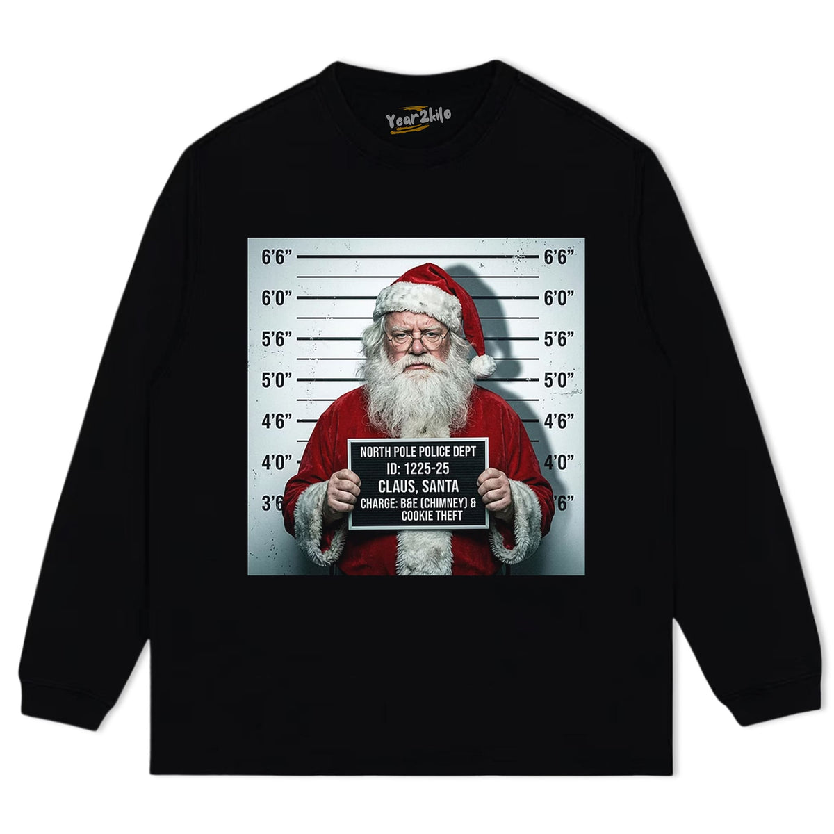 FUNNY CHRISTMAS ARRESTED SANTA TANK TOP & TEE & LONG SLEEVE & LAYERED LS & HOODIE