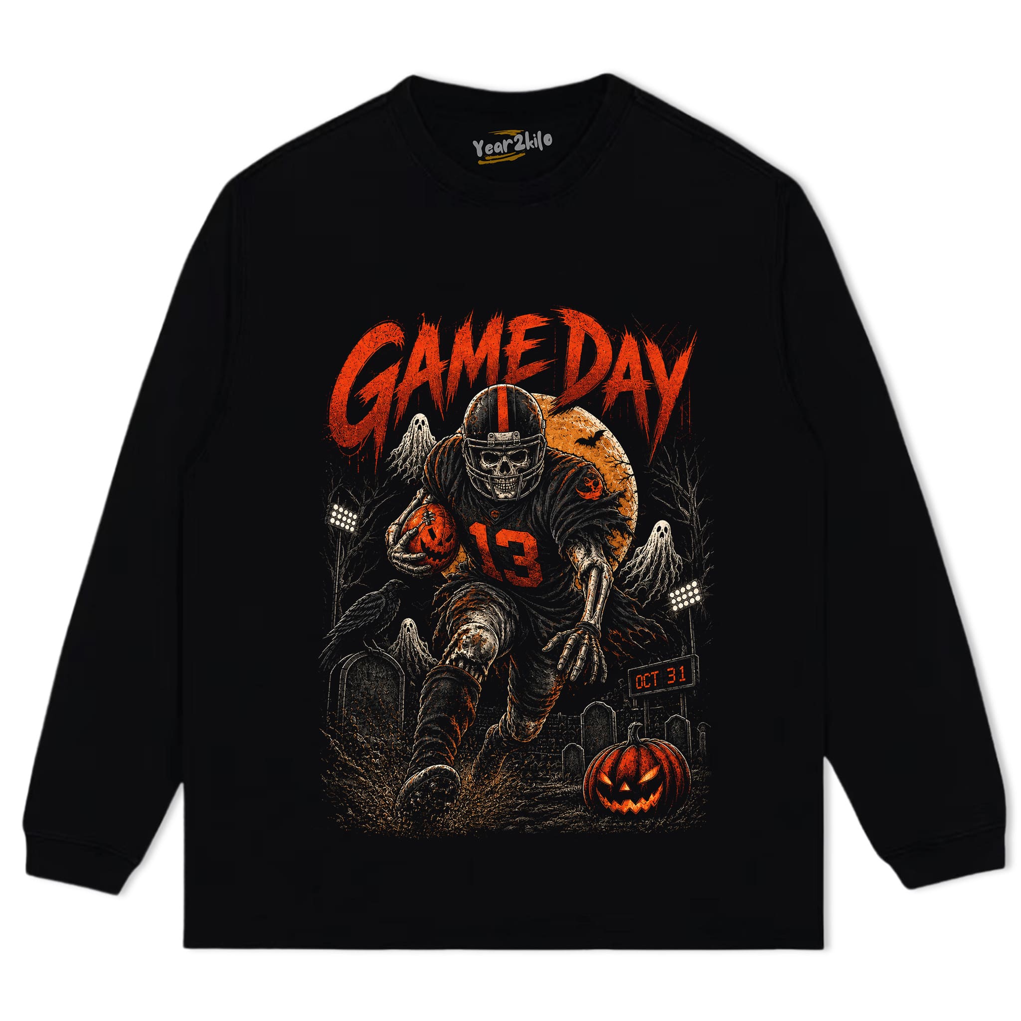 GAME DAY HALLOWEEN TANK TOP & TEE & LONG SLEEVE & LAYERED LS & HOODIE