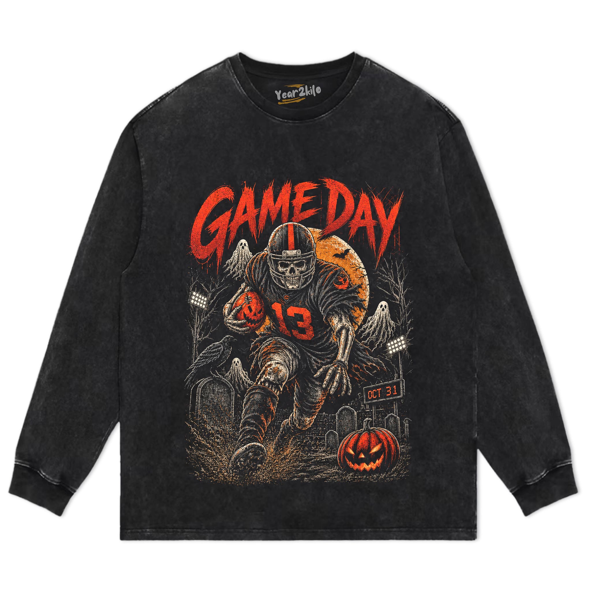 GAME DAY HALLOWEEN TANK TOP & TEE & LONG SLEEVE & LAYERED LS & HOODIE