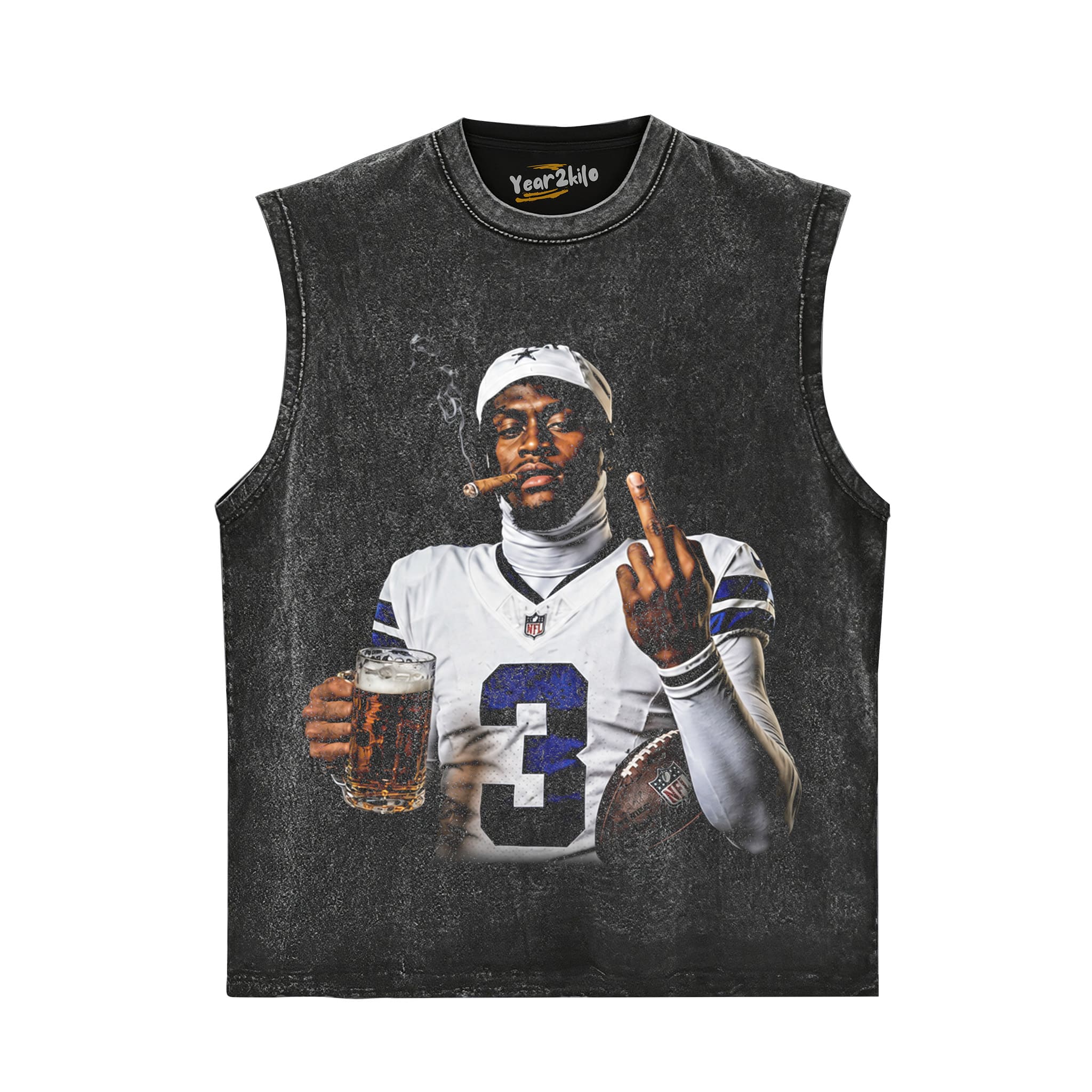 GEORGE PICKENS MIDDLE FINGER VINTAGE V3 TANK TOP & TEE & LONG SLEEVE & LAYERED LS & HOODIE