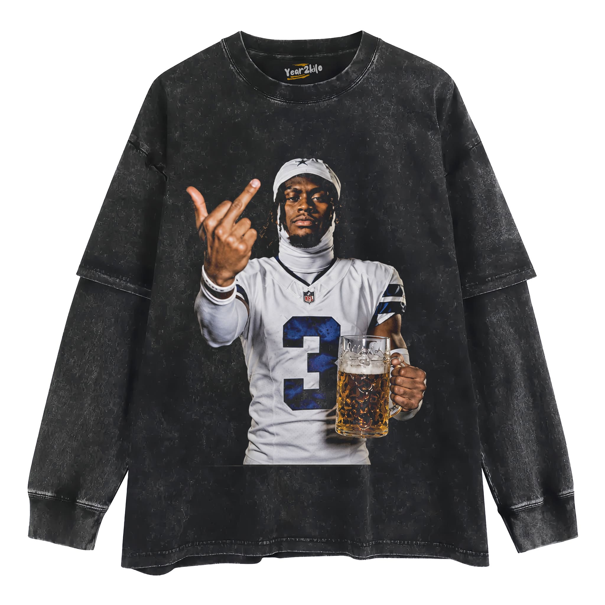 GEORGE PICKENS MIDDLE FINGER VINTAGE V4 TANK TOP & TEE & LONG SLEEVE & LAYERED LS & HOODIE