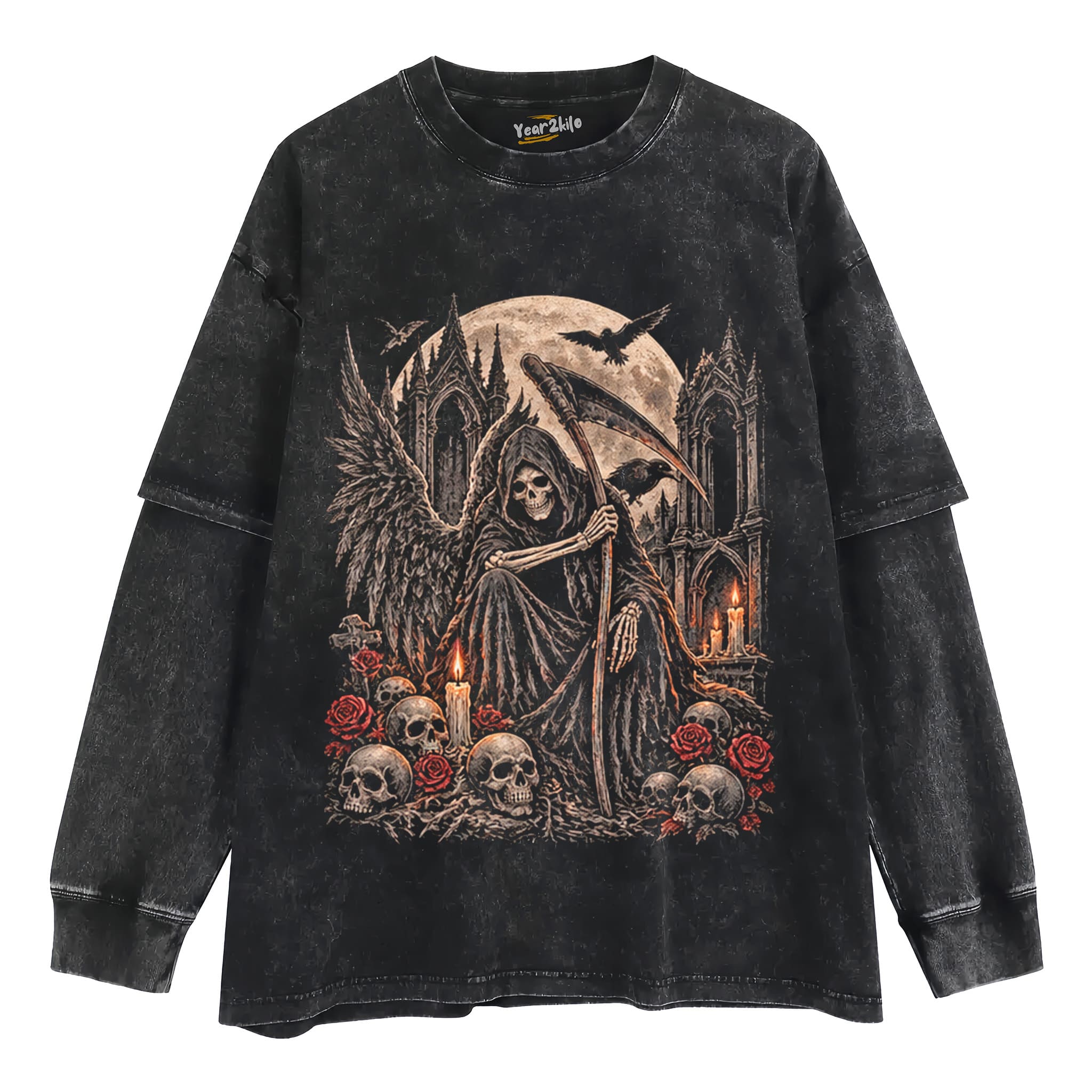 GRIM REAPER HALLOWEEN TANK TOP & TEE & LONG SLEEVE & LAYERED LS & HOODIE