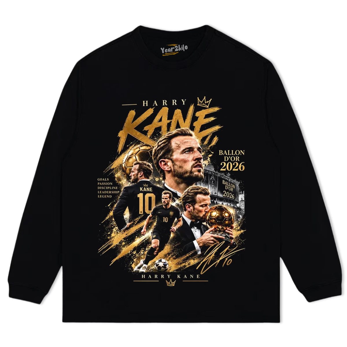 HARRY KANE BALLON D'OR V2 TANK TOP & TEE & LONG SLEEVE & LAYERED LS & HOODIE