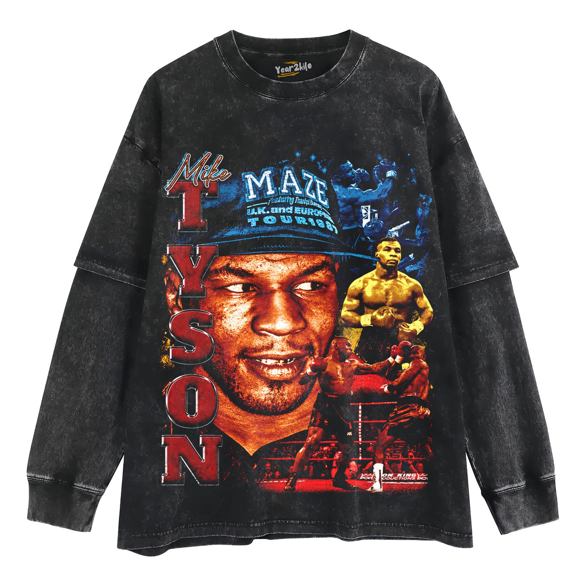 IRON MIKE TYSON BOXING LEGEND TANK TOP & TEE & LONG SLEEVE & LAYERED LS & HOODIE