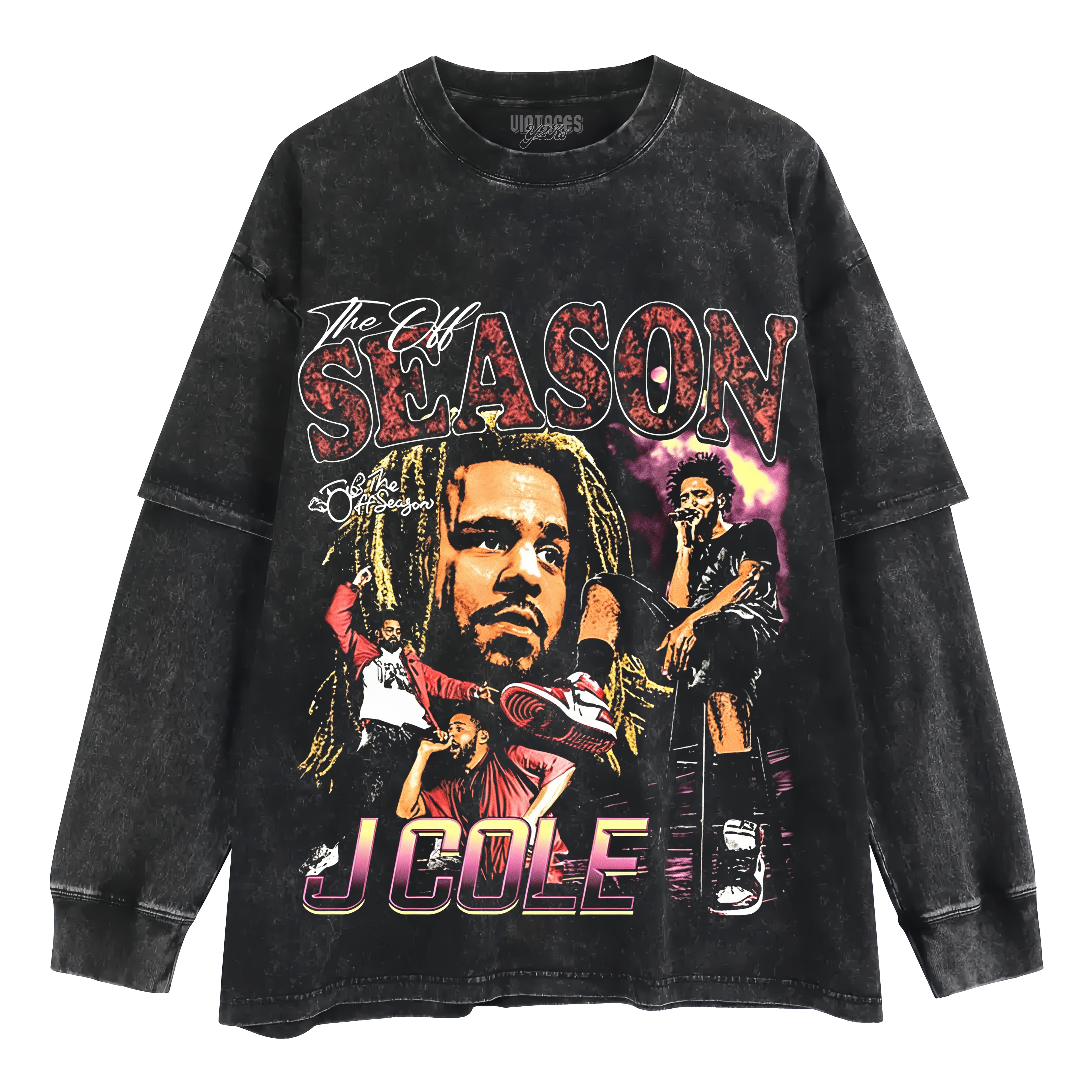 J. COLE VINTAGE COLLAGE LAYERED LONG SLEEVE