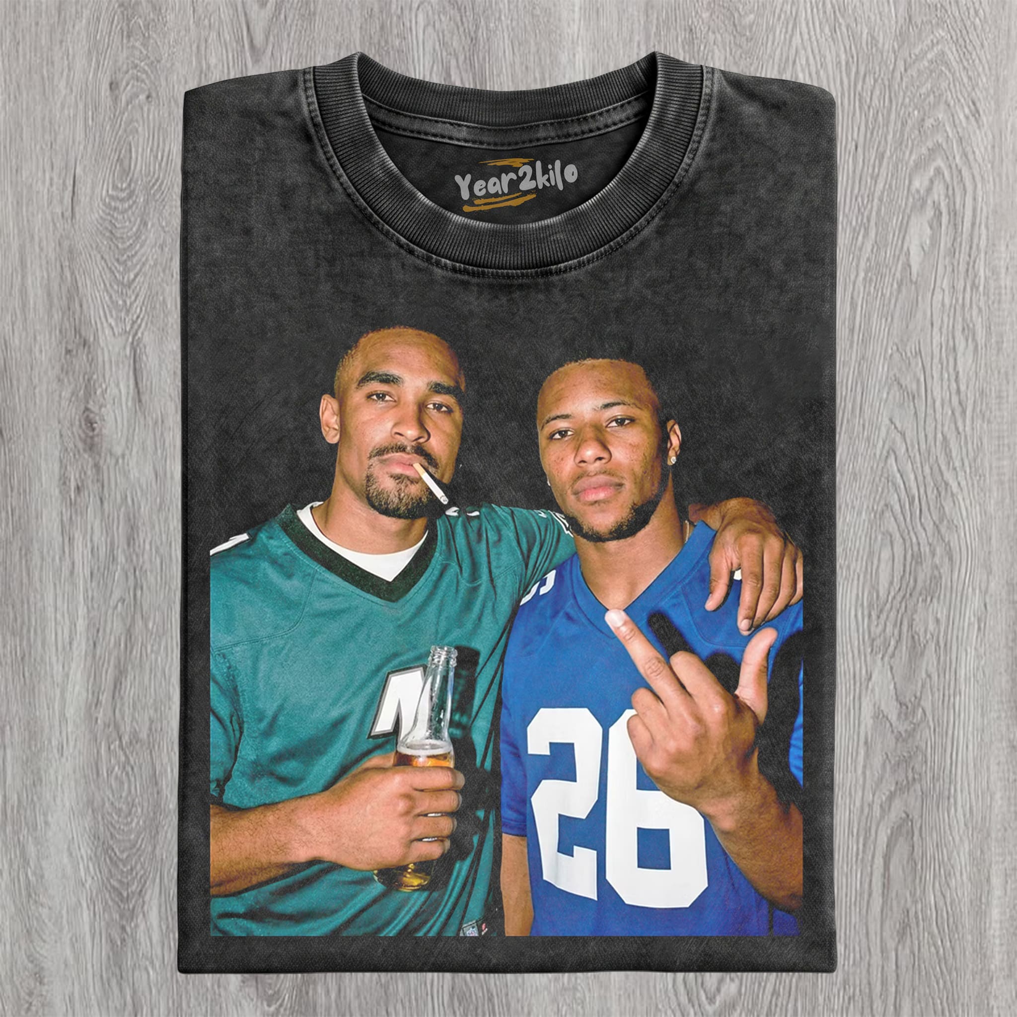 JALEN HURTS & SAQUON BARKLEY FOOTBALL TANK TOP & TEE & LONG SLEEVE & LAYERED LS & HOODIE