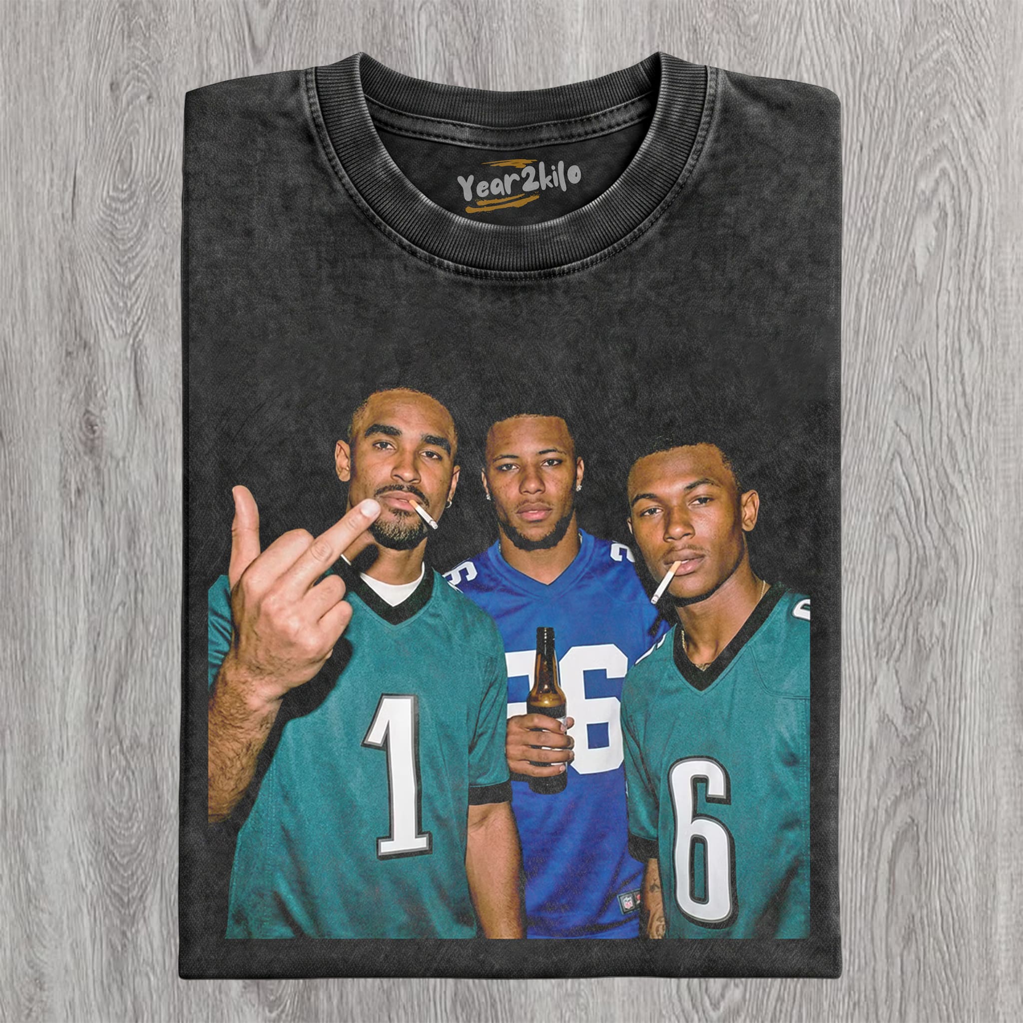 JALEN HURTS & SAQUON BARKLEY & DEVONTA SMITH FOOTBALL V1 TANK TOP & TEE & LONG SLEEVE & LAYERED LS & HOODIE