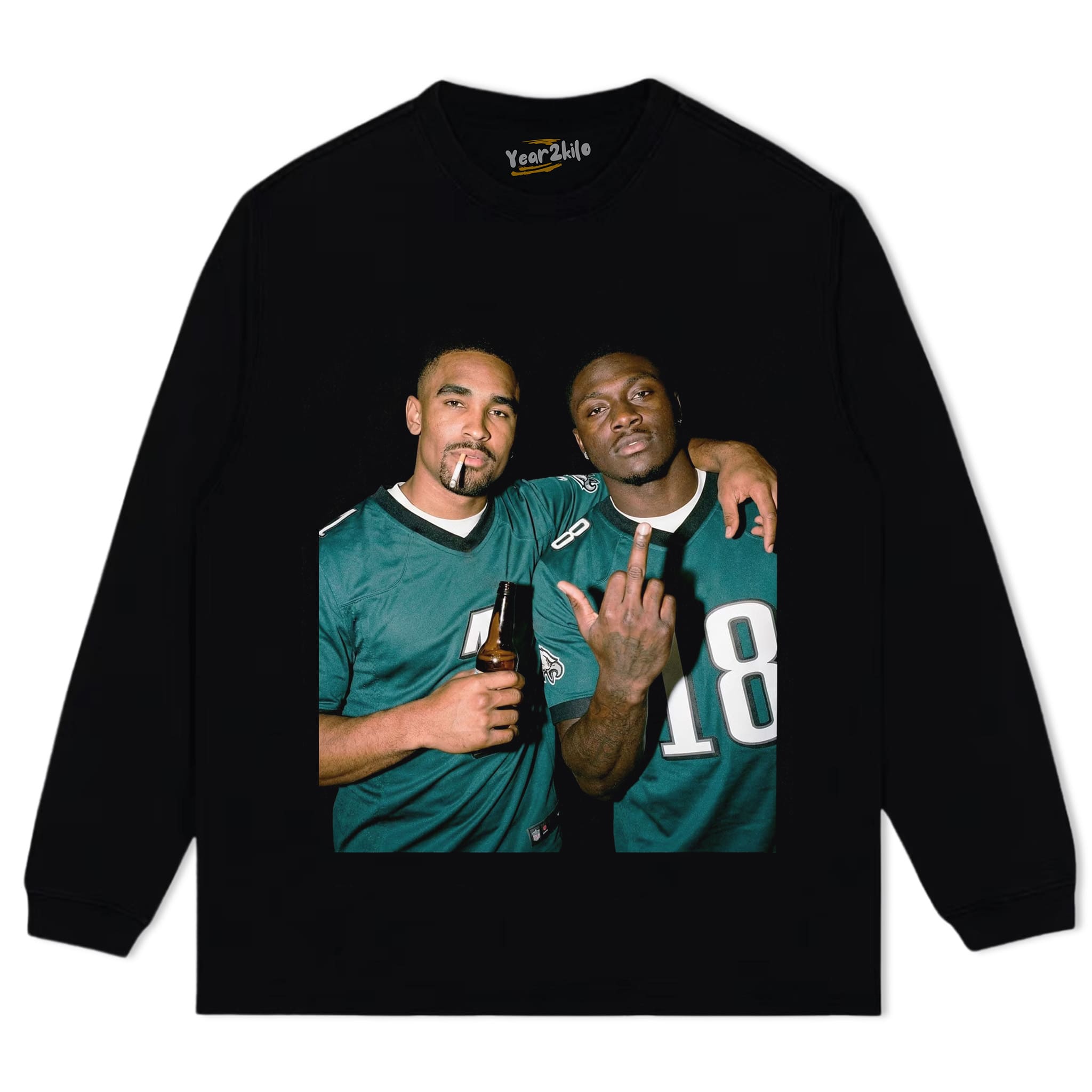 JALEN HURTS & A.J. BROWN FOOTBALL TANK TOP & TEE & LONG SLEEVE & LAYERED LS & HOODIE
