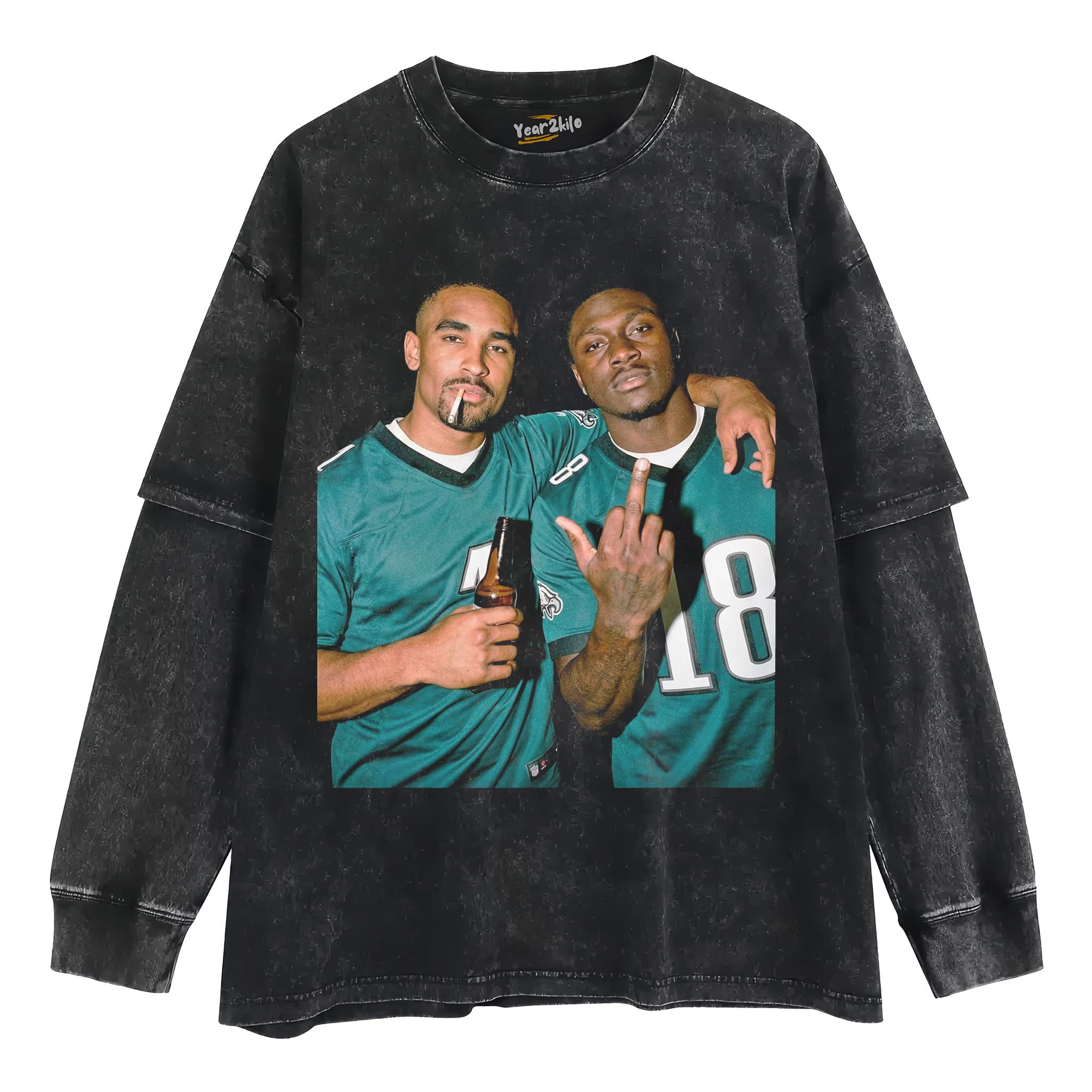 JALEN HURTS & A.J. BROWN FOOTBALL TANK TOP & TEE & LONG SLEEVE & LAYERED LS & HOODIE