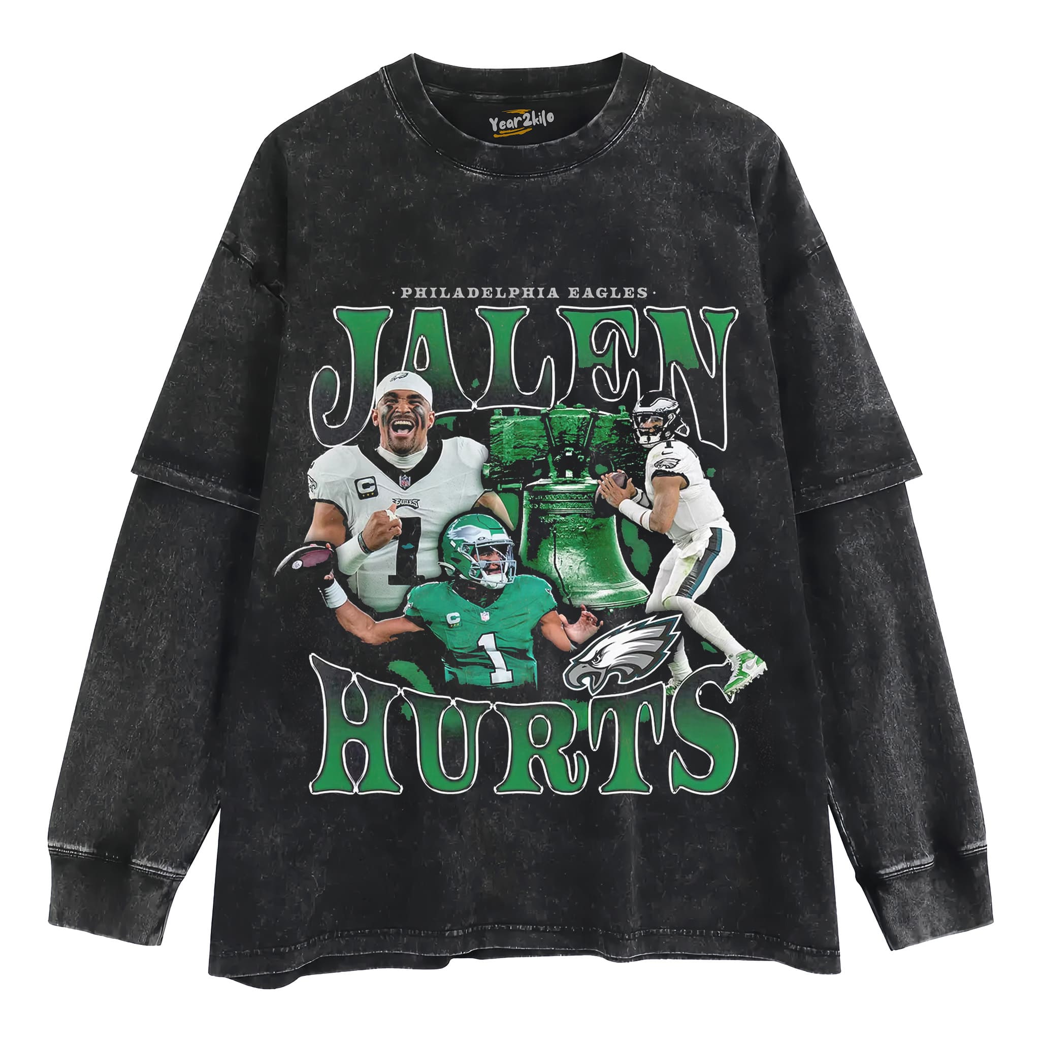 JALEN HURTS FOOTBALL FUNNY TANK TOP & TEE & LONG SLEEVE & LAYERED LS & HOODIE