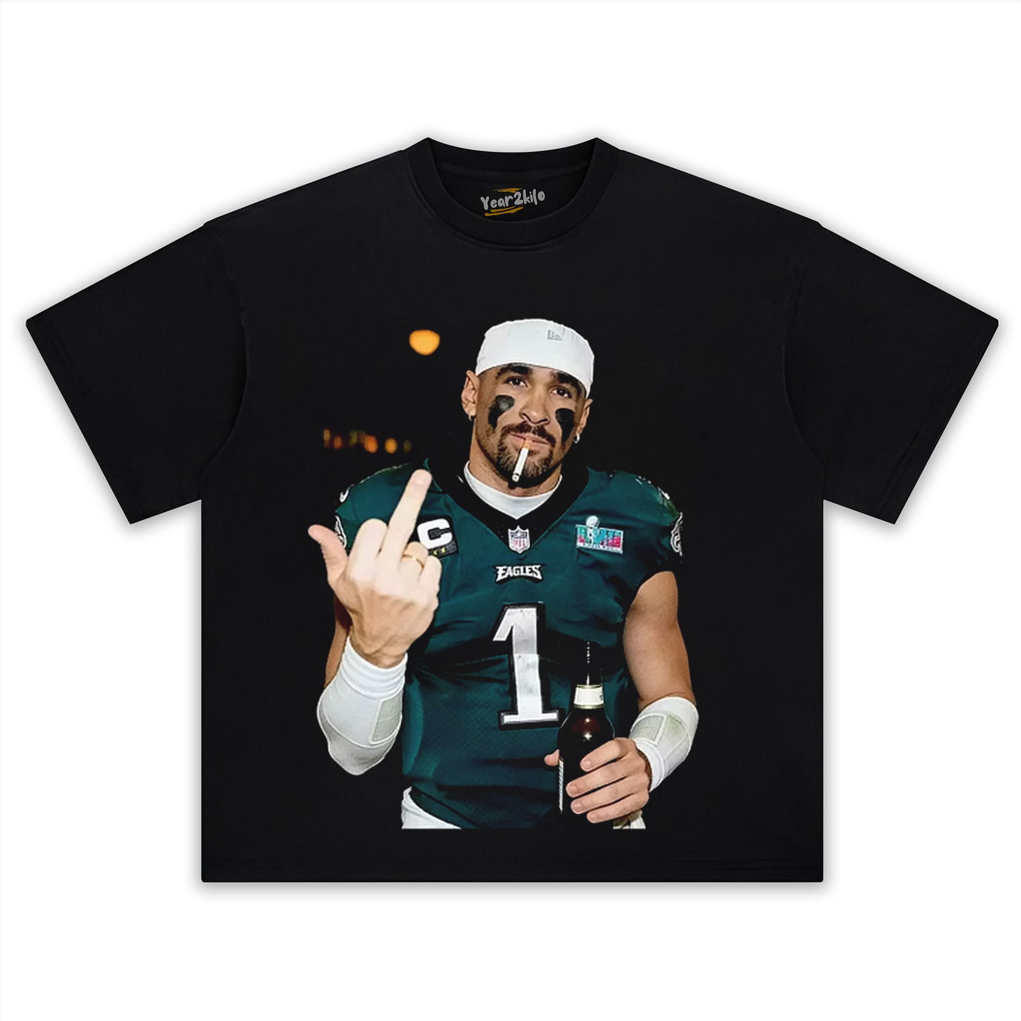 JALEN HURTS FOOTBALL FUNNY V1 TANK TOP & TEE & LONG SLEEVE & LAYERED LS & HOODIE