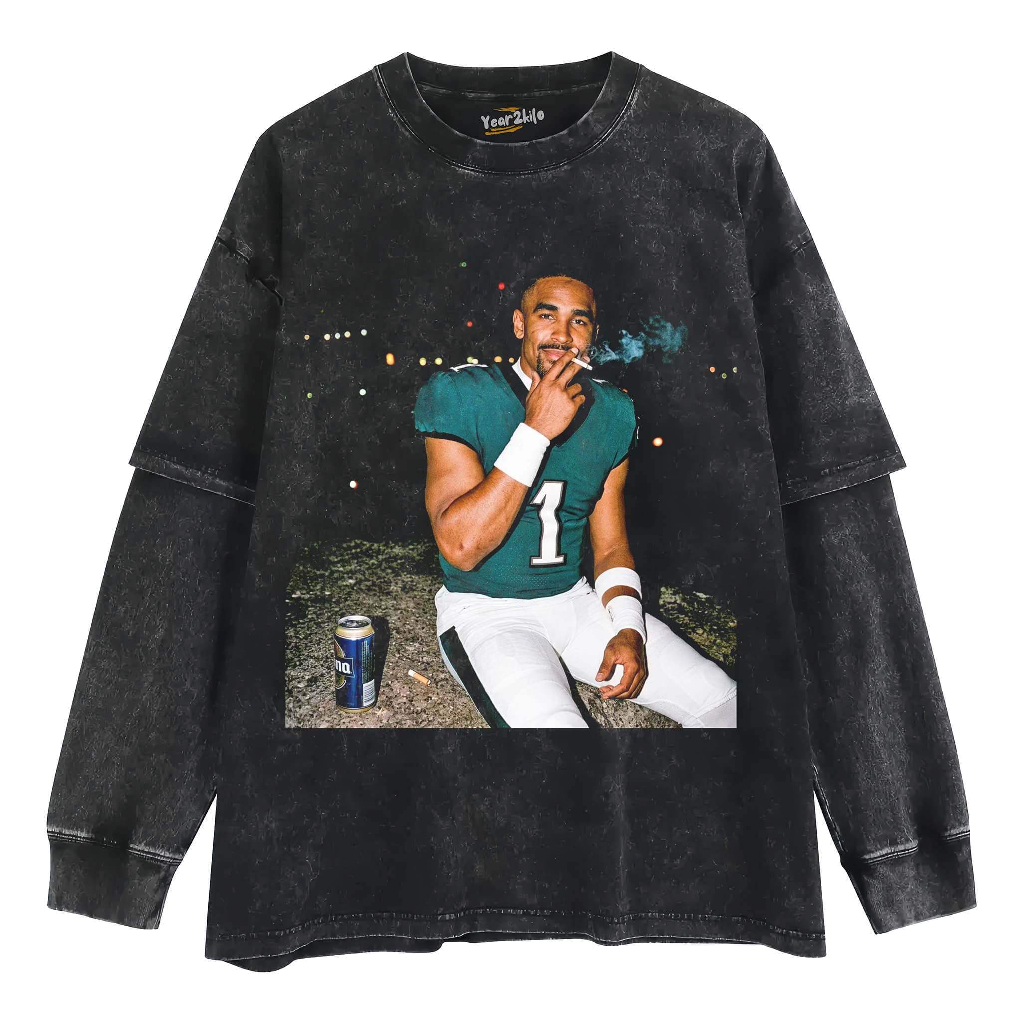 JALEN HURTS FOOTBALL FUNNY V2 TANK TOP & TEE & LONG SLEEVE & LAYERED LS & HOODIE