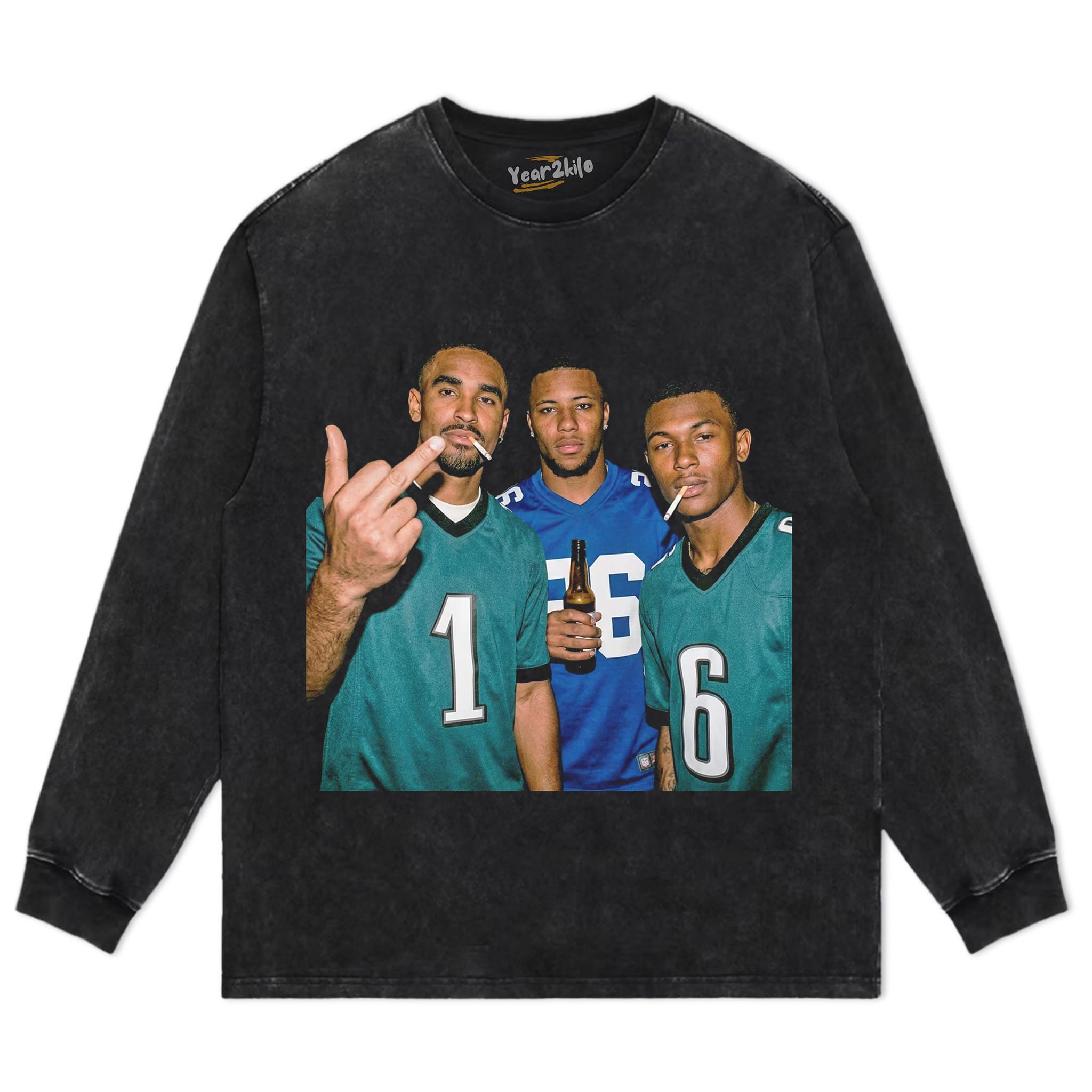 JALEN HURTS & SAQUON BARKLEY & DEVONTA SMITH FOOTBALL V1 TANK TOP & TEE & LONG SLEEVE & LAYERED LS & HOODIE