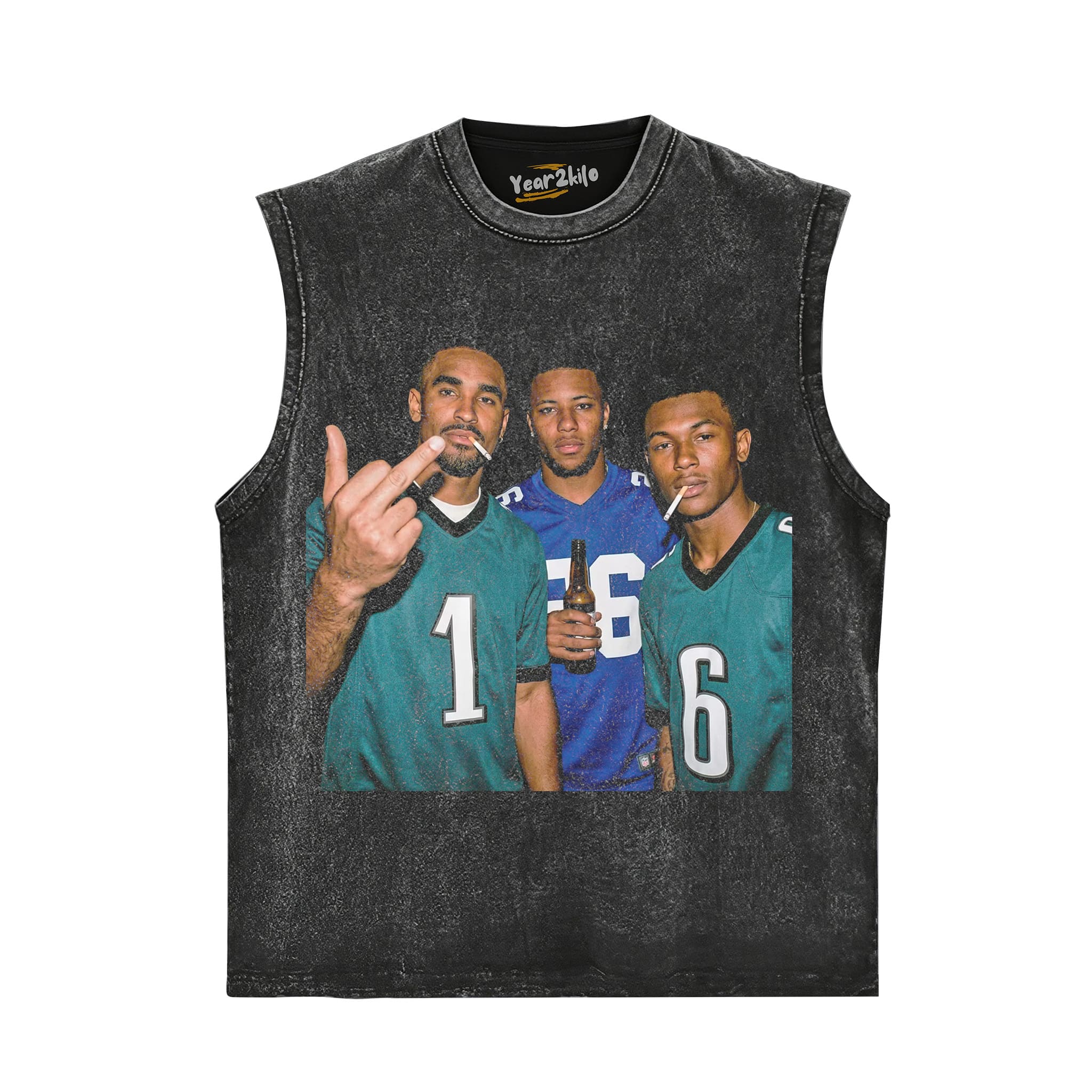 JALEN HURTS & SAQUON BARKLEY & DEVONTA SMITH FOOTBALL V1 TANK TOP & TEE & LONG SLEEVE & LAYERED LS & HOODIE