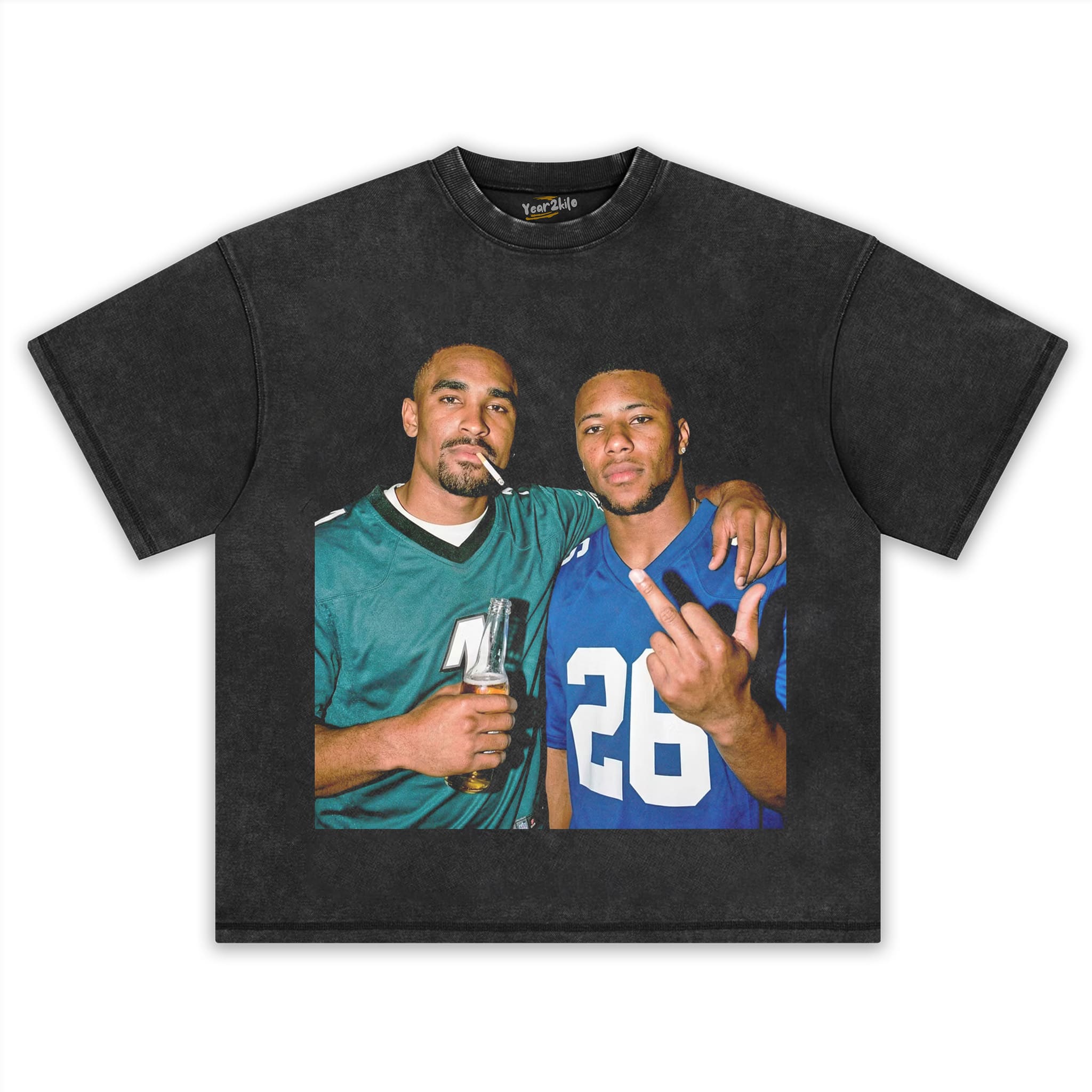 JALEN HURTS & SAQUON BARKLEY FOOTBALL TANK TOP & TEE & LONG SLEEVE & LAYERED LS & HOODIE
