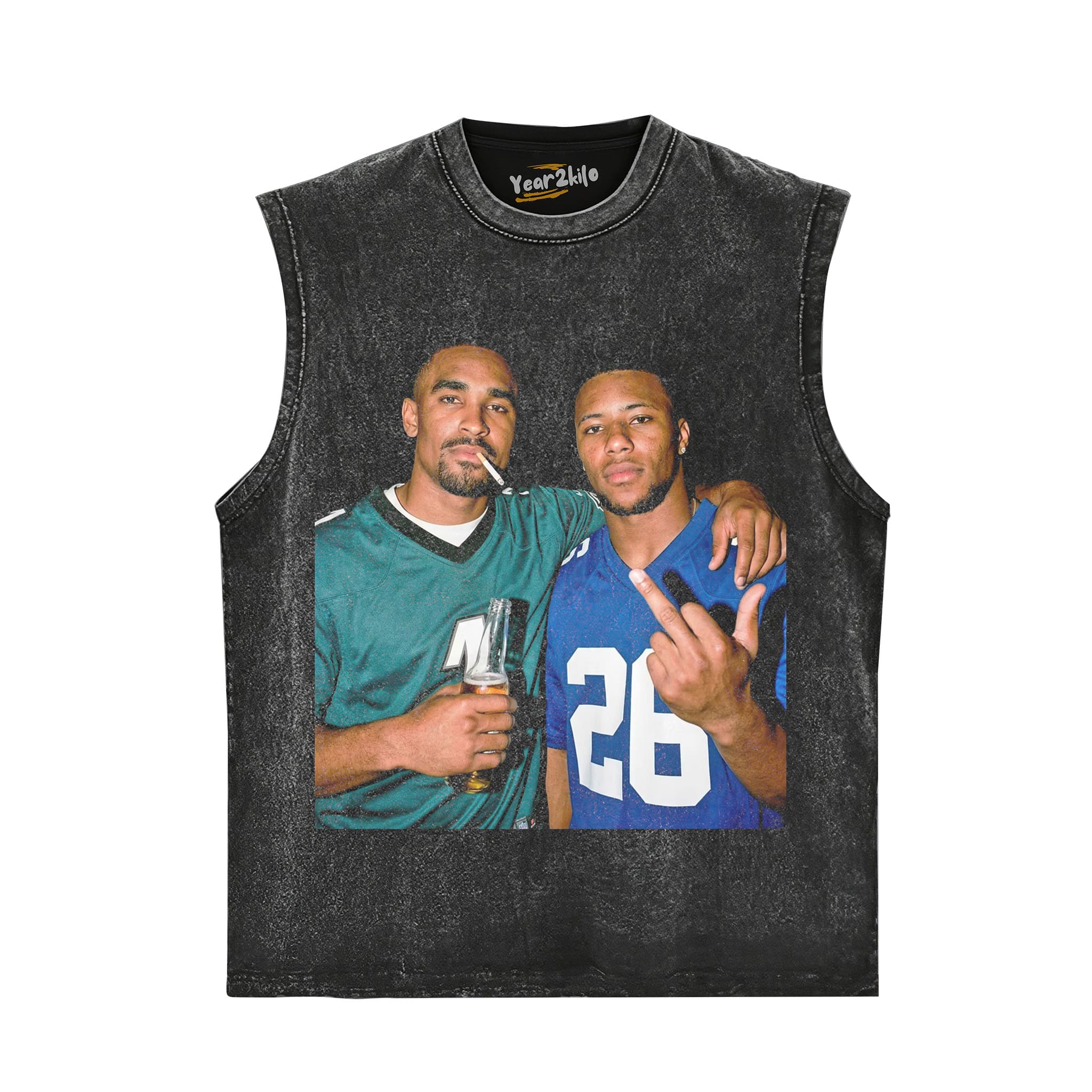 JALEN HURTS & SAQUON BARKLEY FOOTBALL TANK TOP & TEE & LONG SLEEVE & LAYERED LS & HOODIE