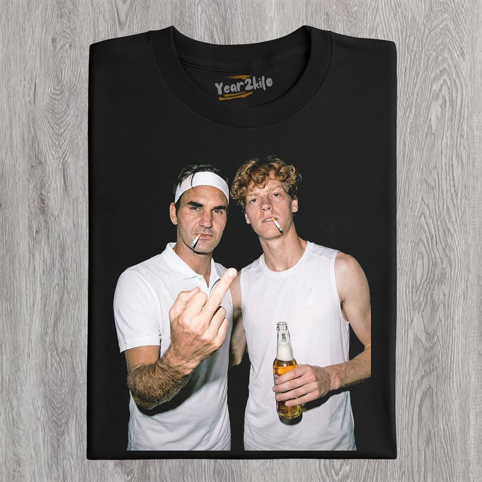 JANNIK SINNER & ROGER FEDERER 2026 VINTAGE TANK TOP & TEE & LONG SLEEVE & LAYERED LS & HOODIE