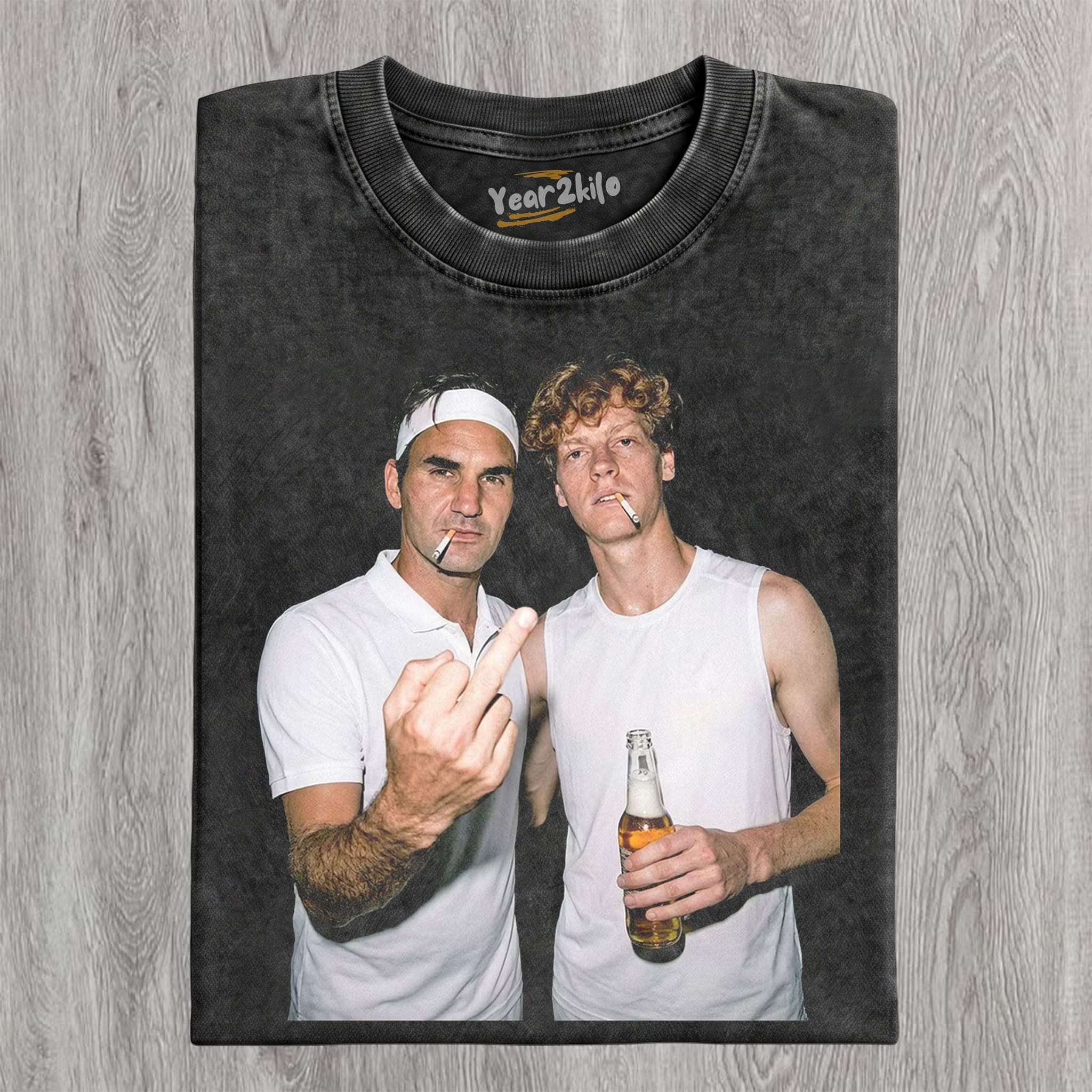 JANNIK SINNER & ROGER FEDERER 2026 VINTAGE TANK TOP & TEE & LONG SLEEVE & LAYERED LS & HOODIE