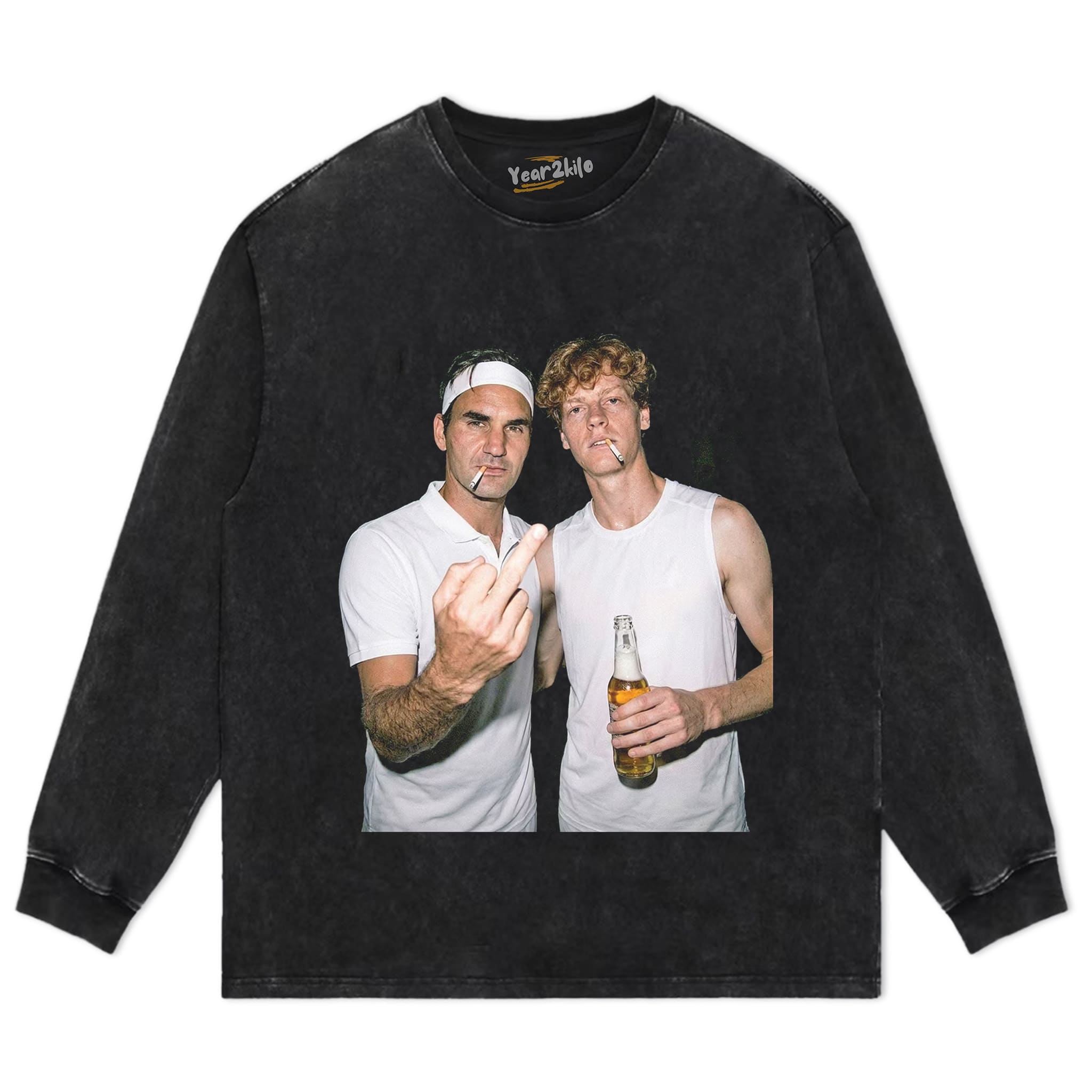 JANNIK SINNER & ROGER FEDERER 2026 VINTAGE TANK TOP & TEE & LONG SLEEVE & LAYERED LS & HOODIE