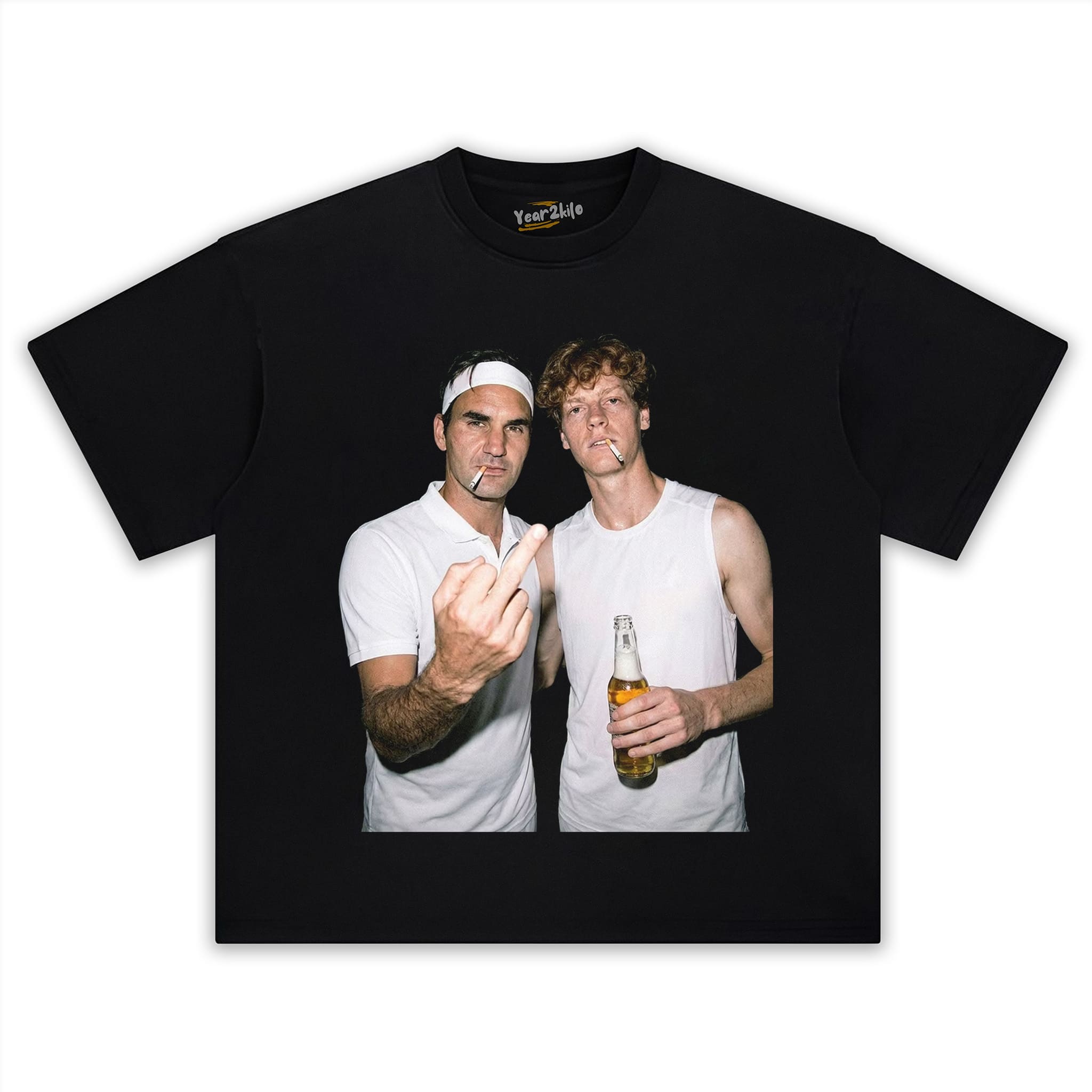 JANNIK SINNER & ROGER FEDERER 2026 VINTAGE TANK TOP & TEE & LONG SLEEVE & LAYERED LS & HOODIE